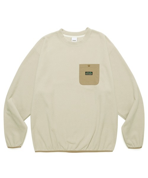 mahagrid/マハグリッド』FLEECE POCKET CREWNECK/フリースポケット