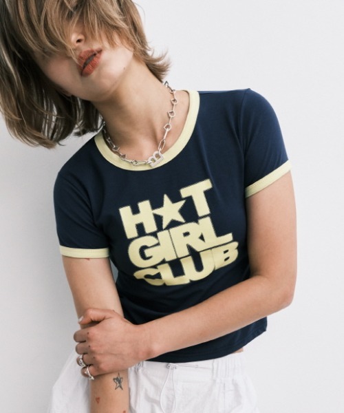 tシャツ A'GEM/9 × .kom 「MIDNIGHT MOVE/ミッドナイトムーブ」 RINGER T-SHIRT/リンガー 半袖Tシャツ レデ A'GEM/9 × .kom 『MIDNIGHT MOVE/ミッドナイトムーブ』 RINGER T
