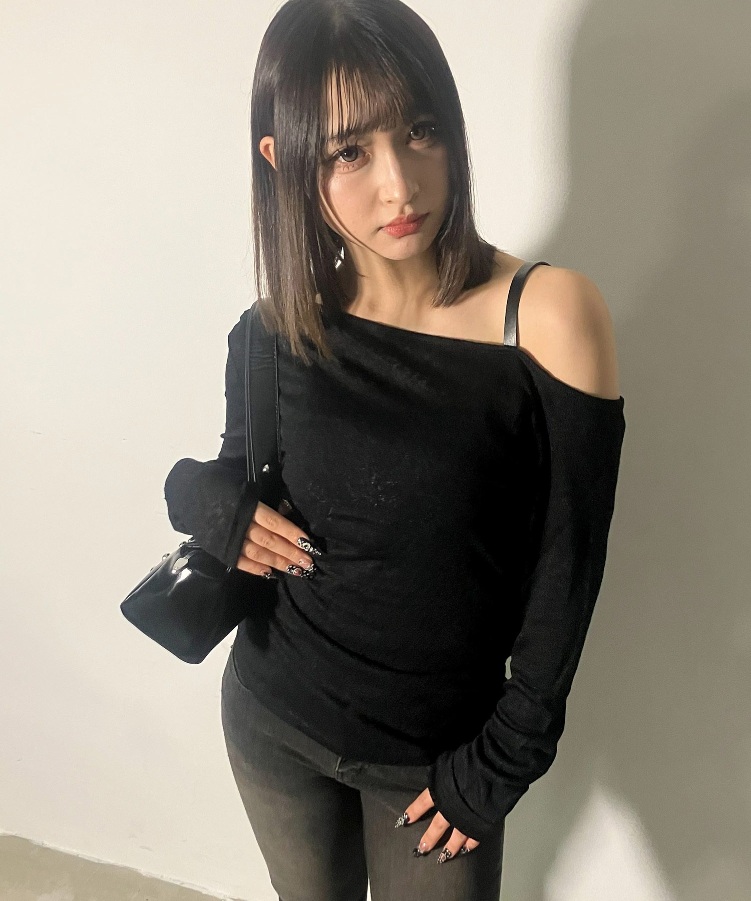 A'GEM/9 × .kom 『.KOM/ドットケーオーエム』 Belted Off-Shoulder