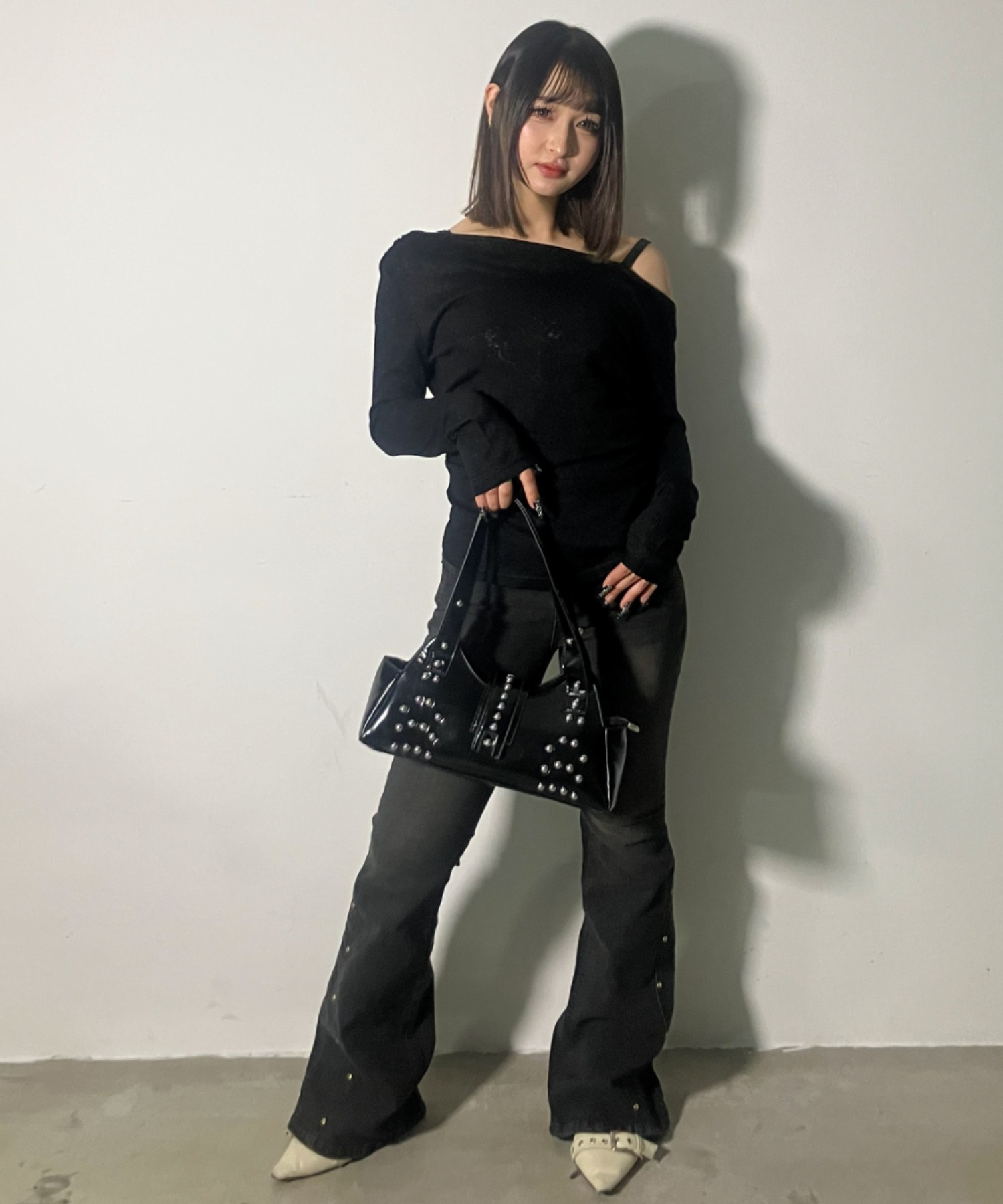♡美品♡ADEAM オフショルダートップス A'GEM/9 × .kom 『.KOM/ドットケーオーエム』 Belted Off-Shoulder