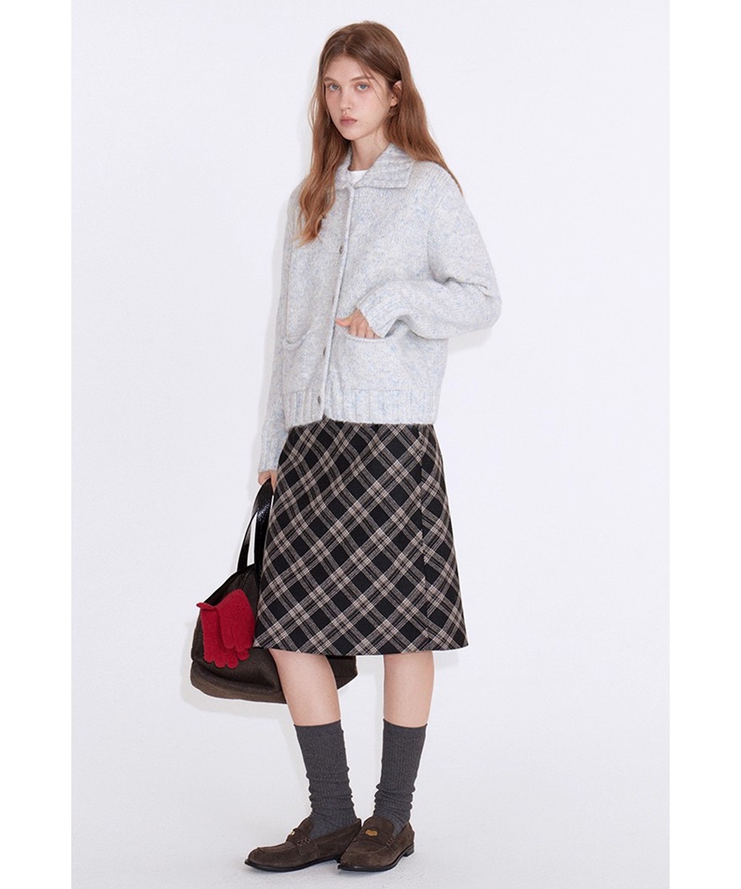 ミックスカラー ニットカーディガン FD25S099【Fano Studios】【2025AW