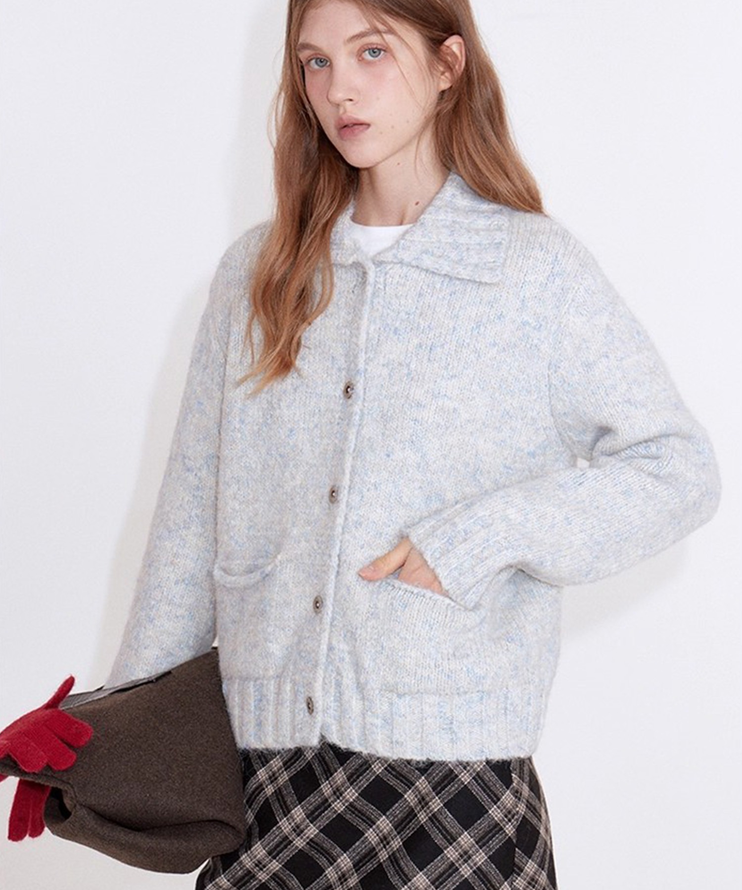 ミックスカラー ニットカーディガン FD25S099【Fano Studios】【2025AW