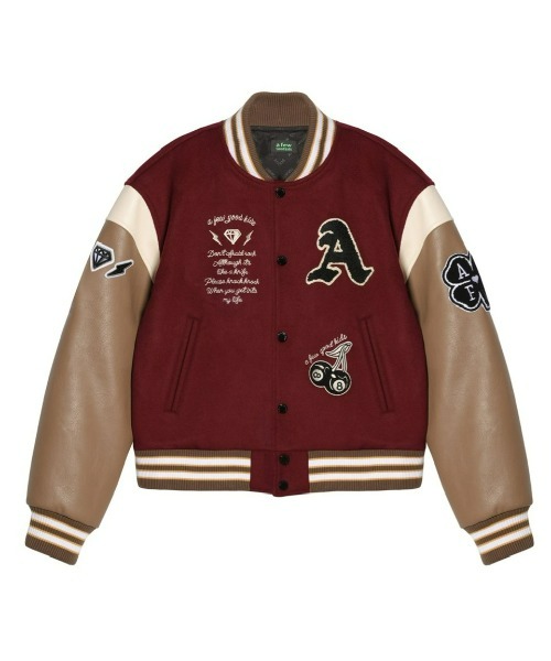 A FEW GOOD KIDS AFGK BOWLING STADIUM JACKET PINK / ロック