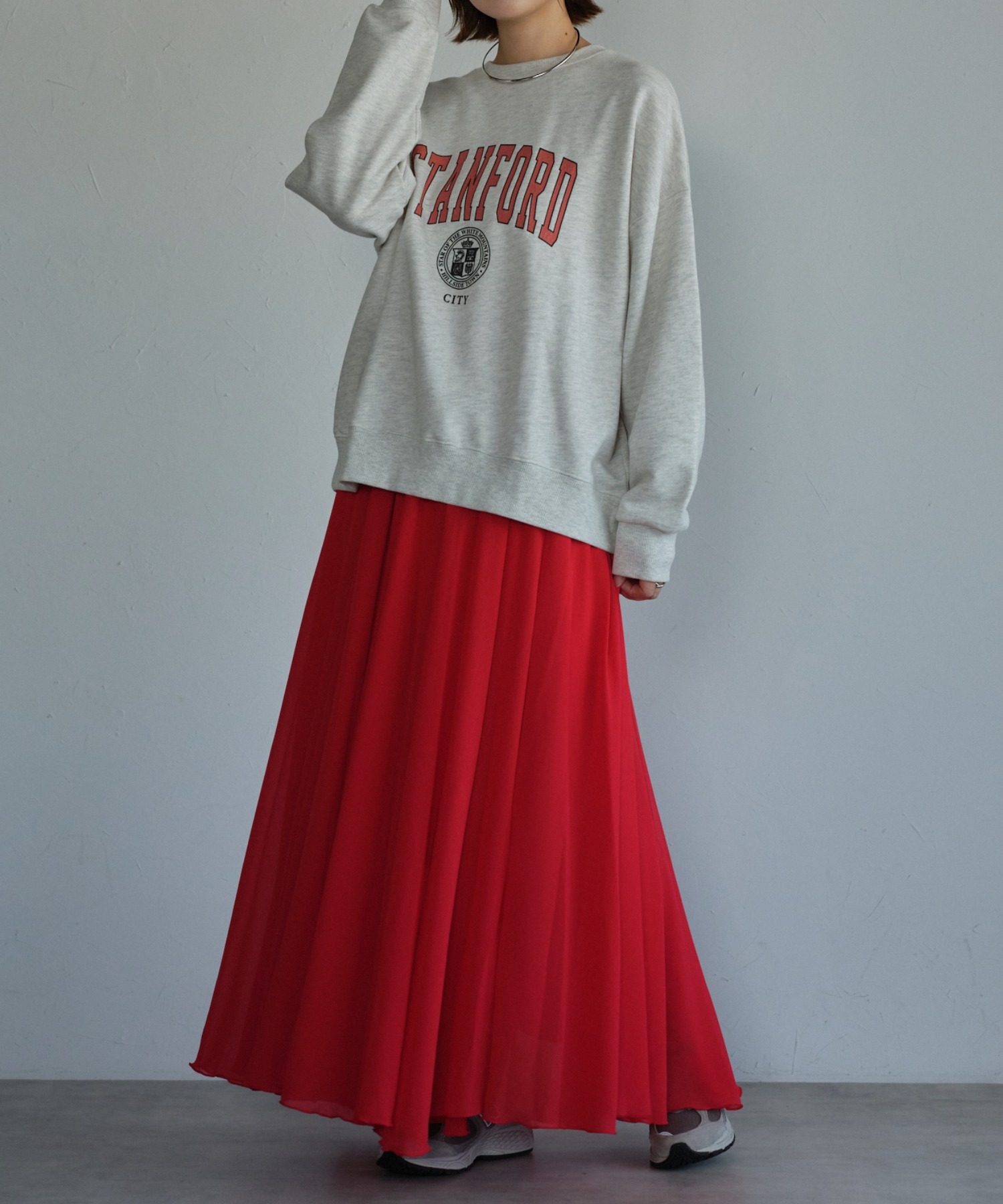 model:163,5㎝　着用サイズ：FREE