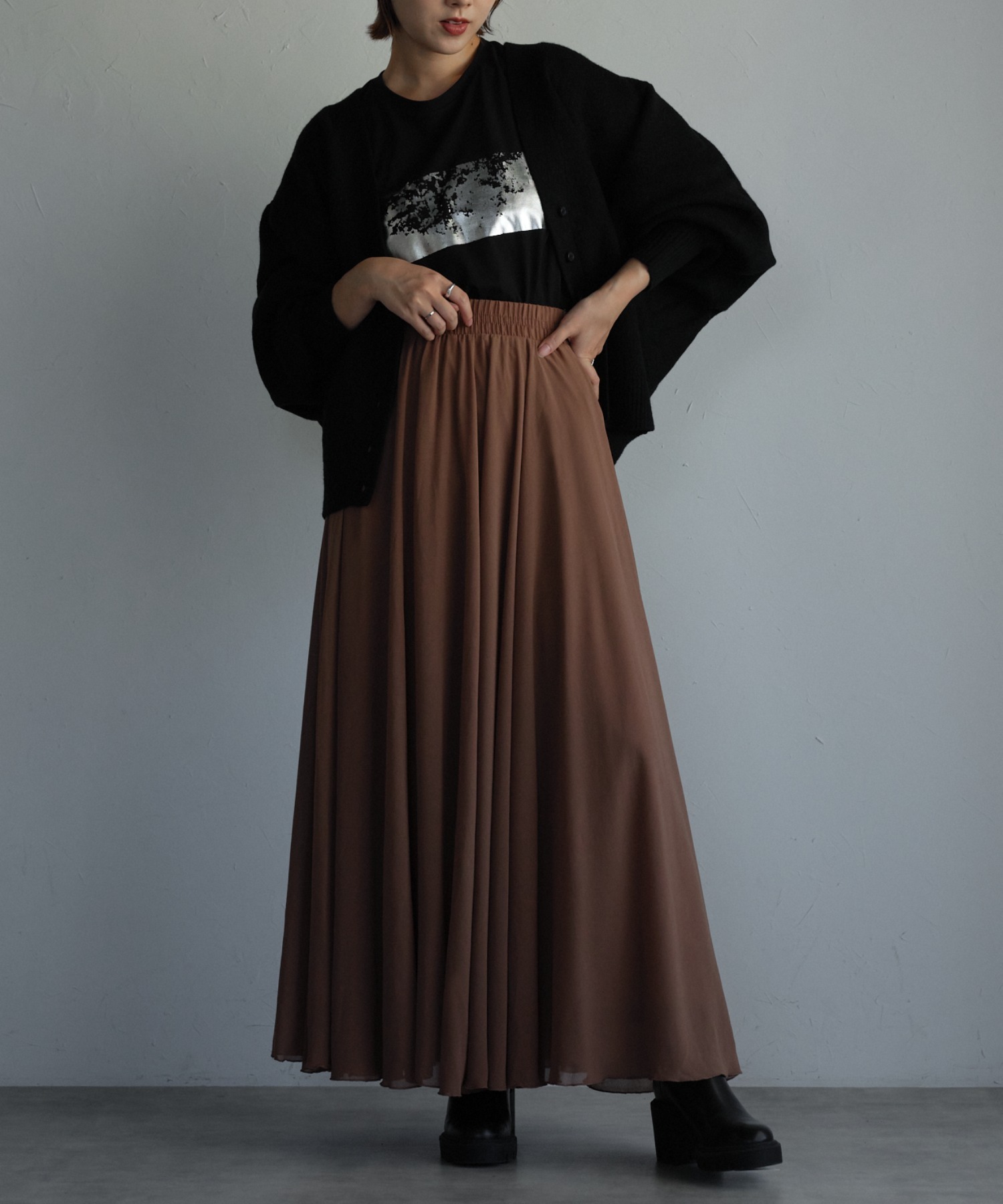 model:163,5㎝　着用サイズ：FREE
