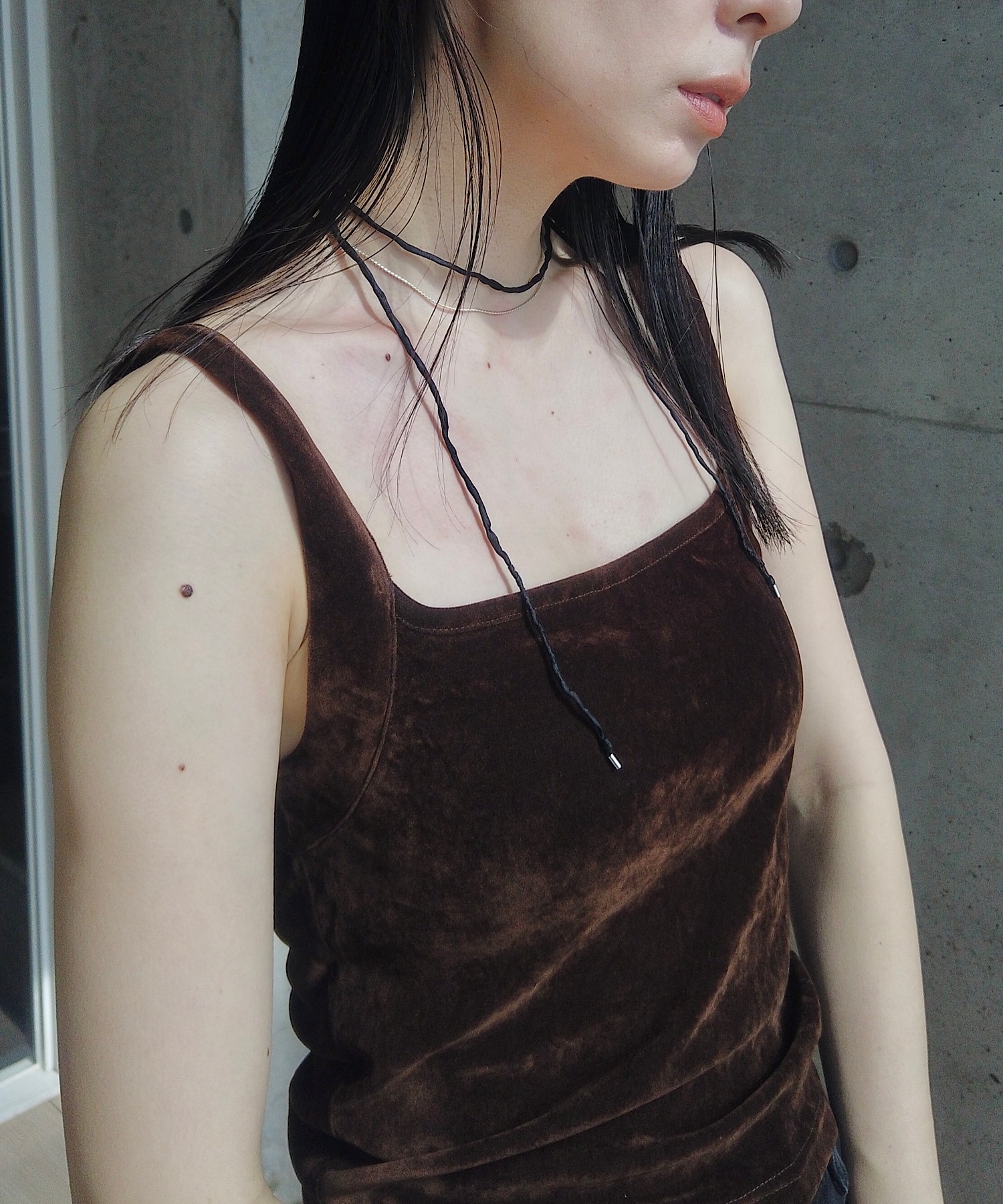 RIKA × forksy. 】カップ付き サマーベロア ラウンドスクエア