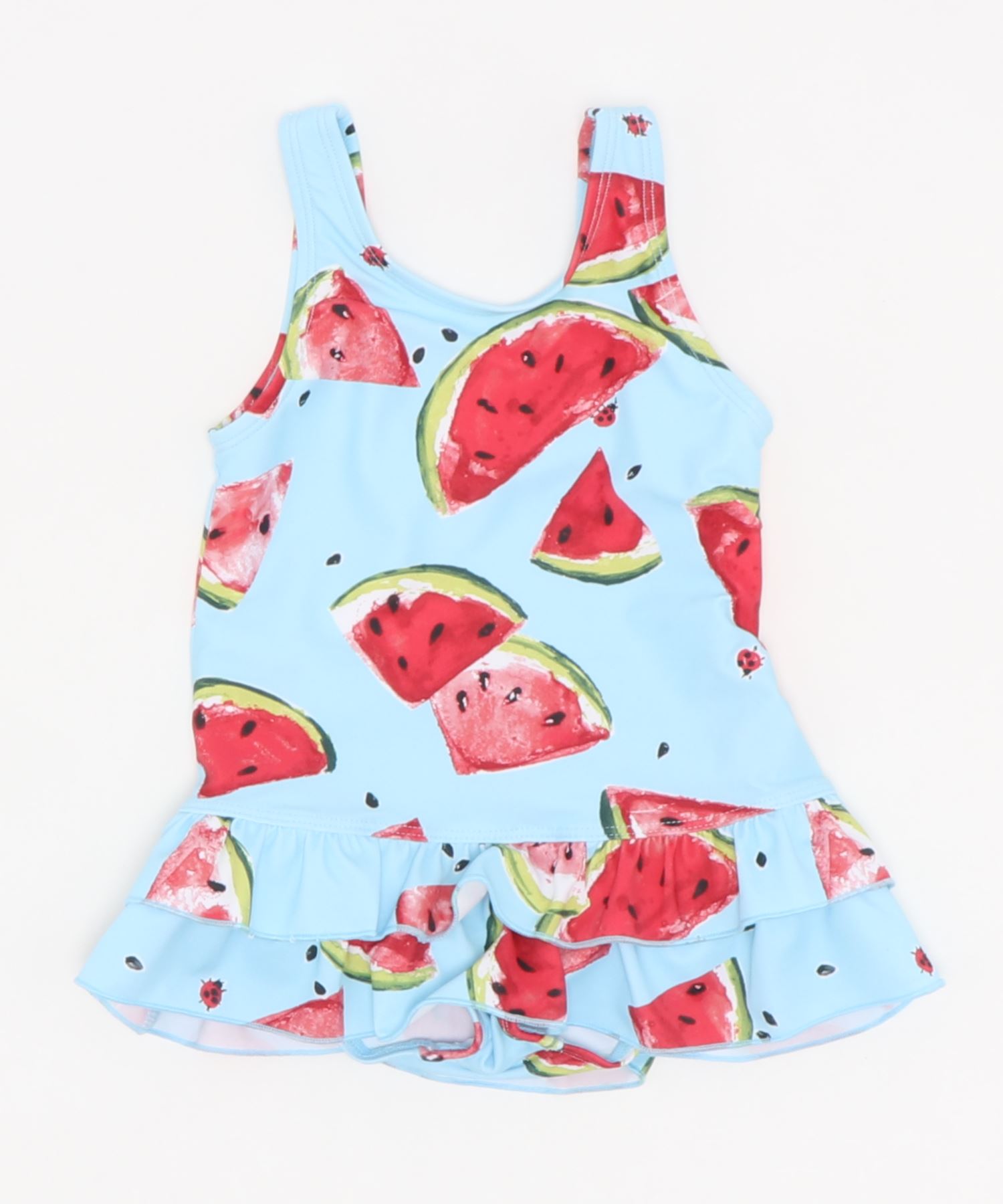 新入荷 流行 ベビー Uvカット スイカプリントスイムワンピース