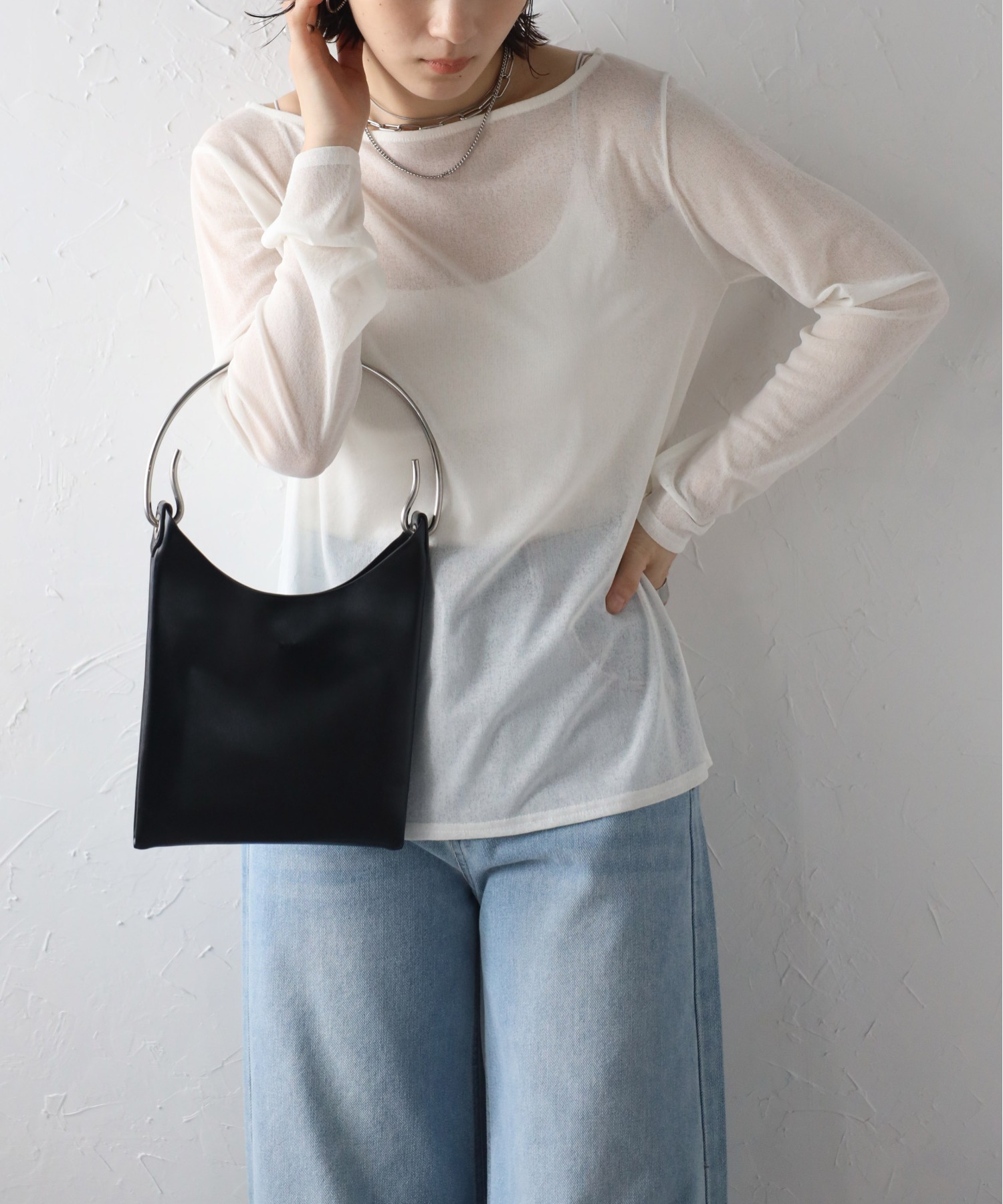 model：H163 着用サイズ：FREE