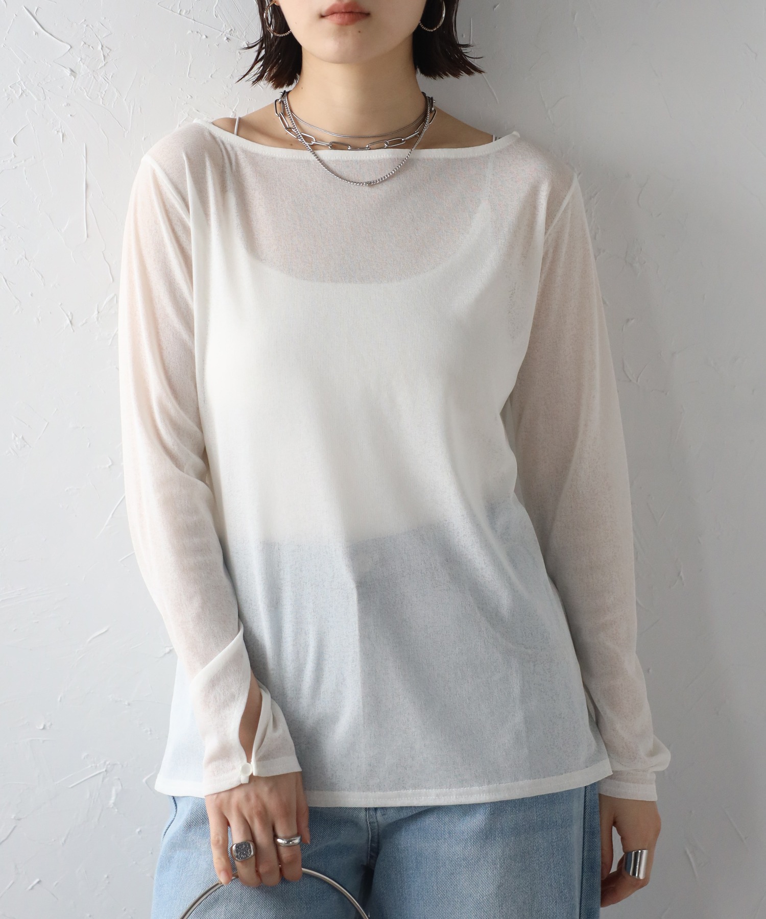 model：H163 着用サイズ：FREE