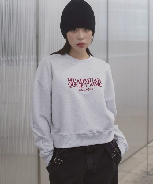 A'GEM/9 × .kom『muah muah/ムーアムーア』STITCH CROP MTM/ステッチ