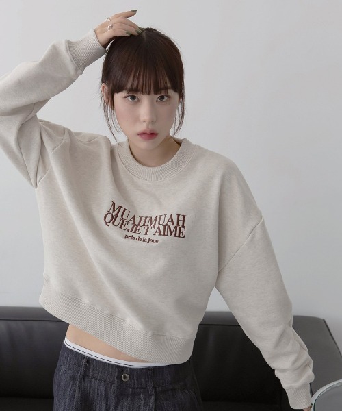 A'GEM/9 × .kom『muah muah/ムーアムーア』STITCH CROP MTM/ステッチ