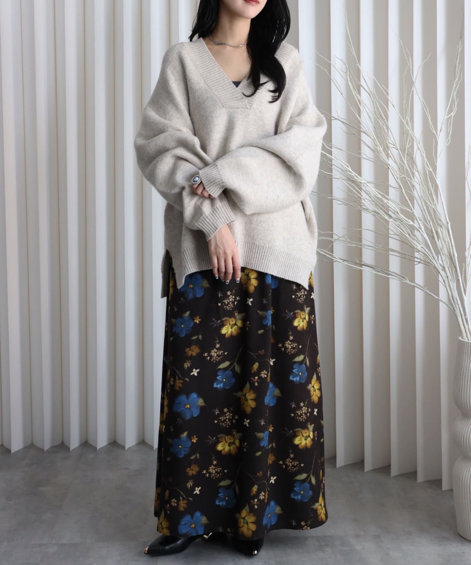 model：164cm. 着用サイズ：FREE