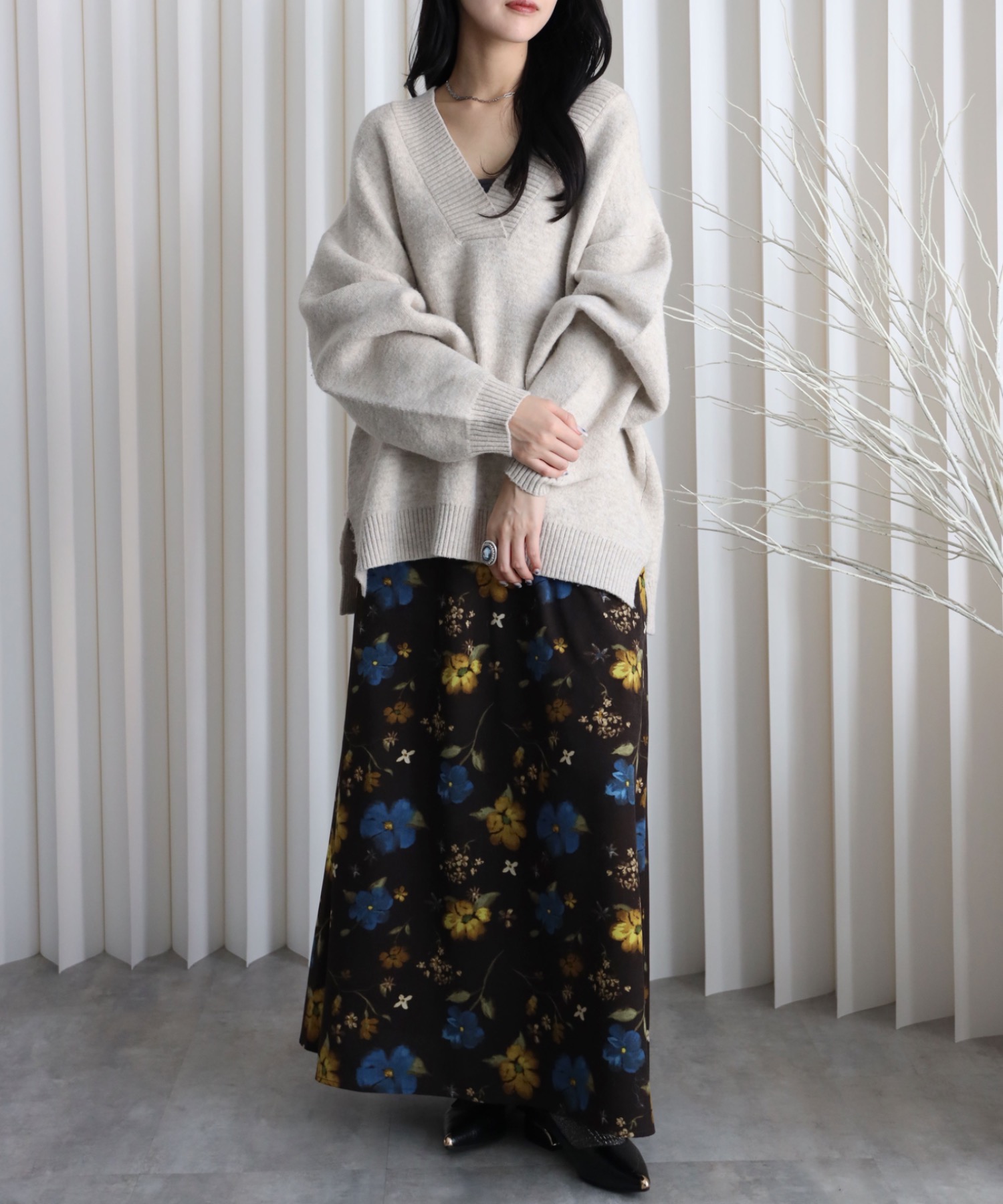model：164cm. 着用サイズ：FREE