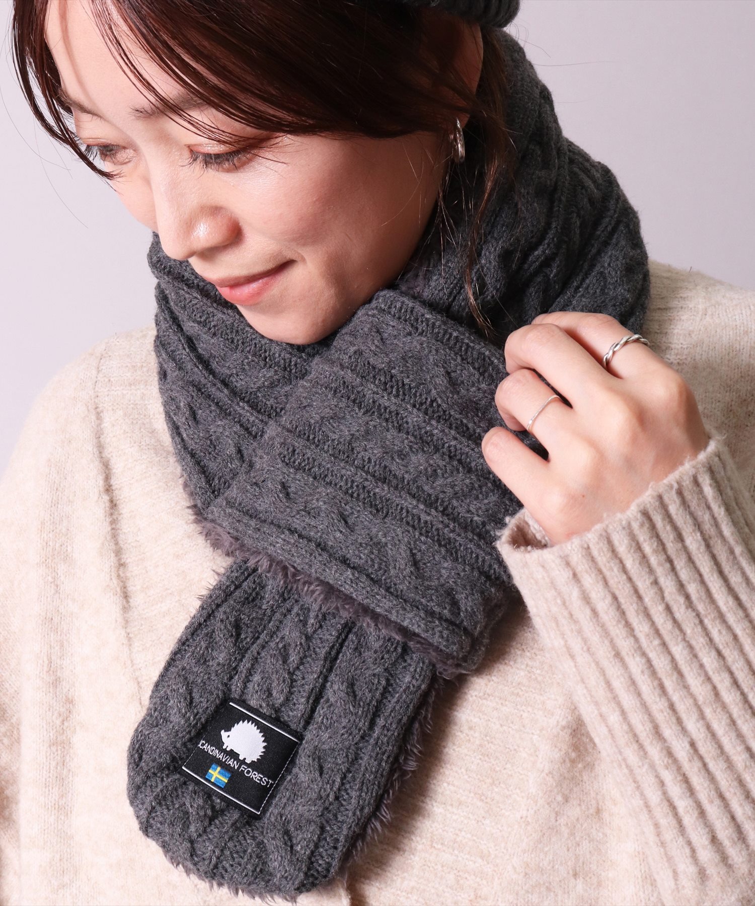 Scandinavian Forest ケーブル ニット El マフラー 251 Ttsf505 新作 大人気 ボア 差し込み