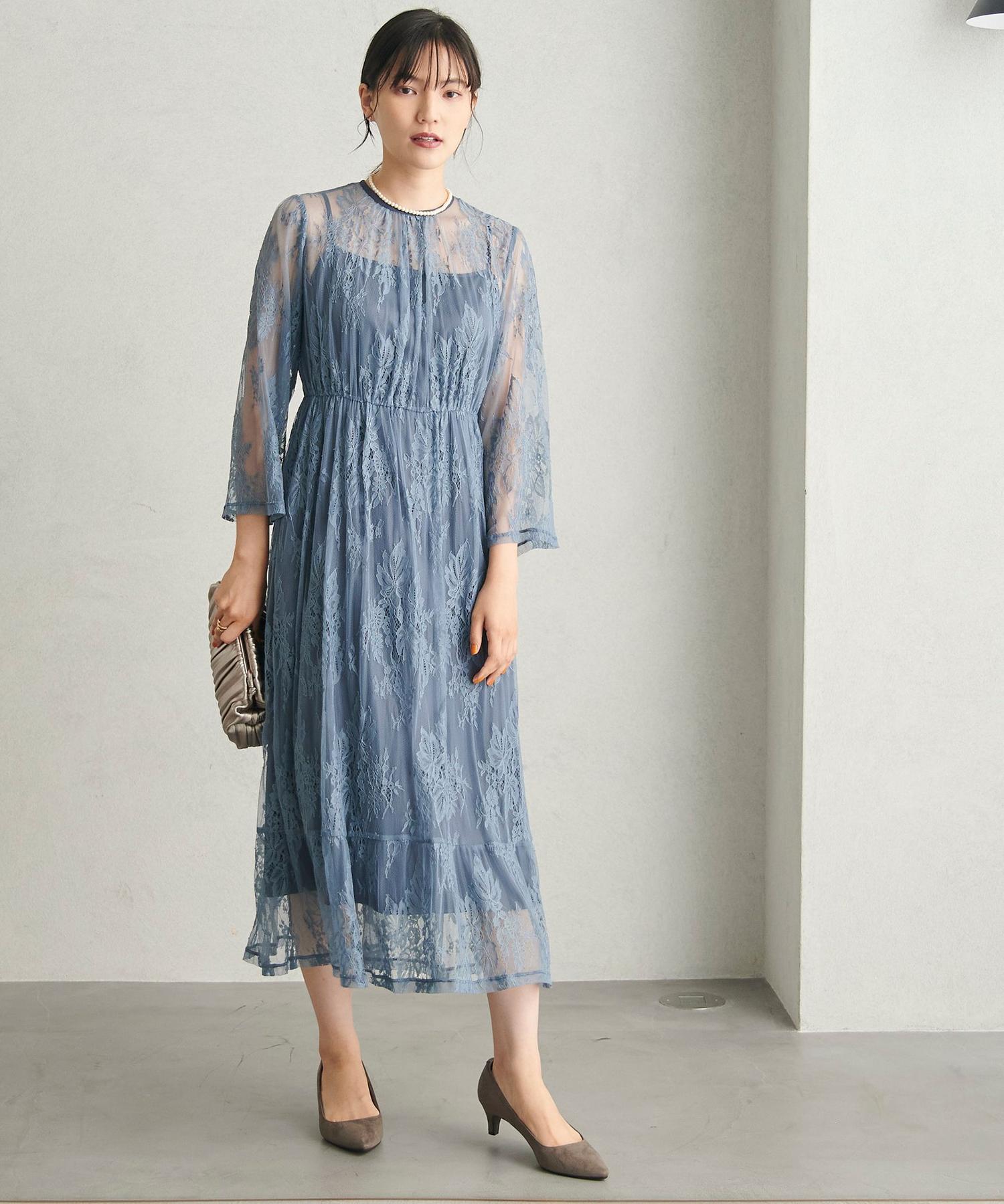 商品詳細 スソ ティアード レース キャミソール ワンピース Green Label Relaxing グリーンレーベル リラクシング 公式通販