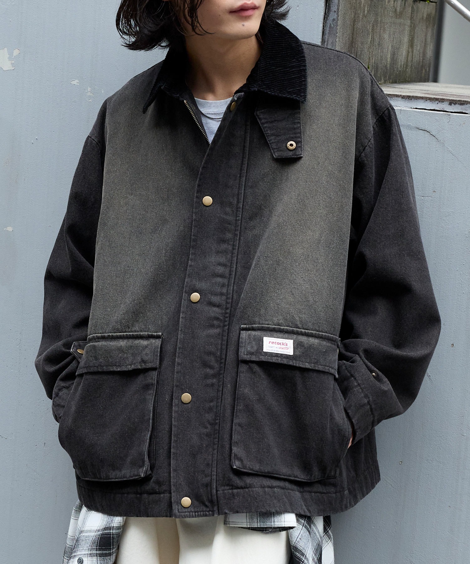 ジャケット・アウター Mackintosh0003 retock's】ロゴピスネーム 襟コーデュロイ切り替え ビッグ