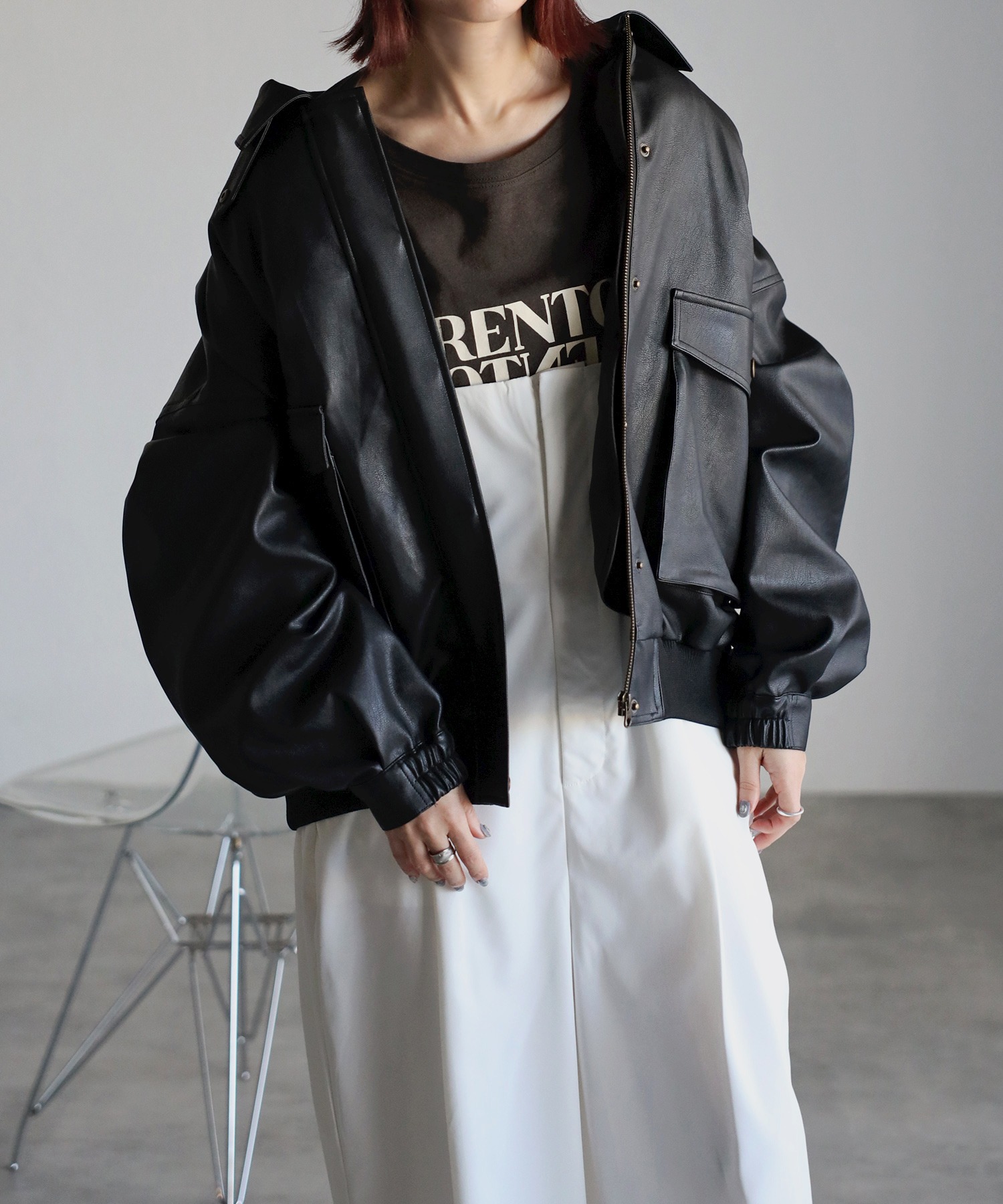 model：H158 着用サイズ：FREE