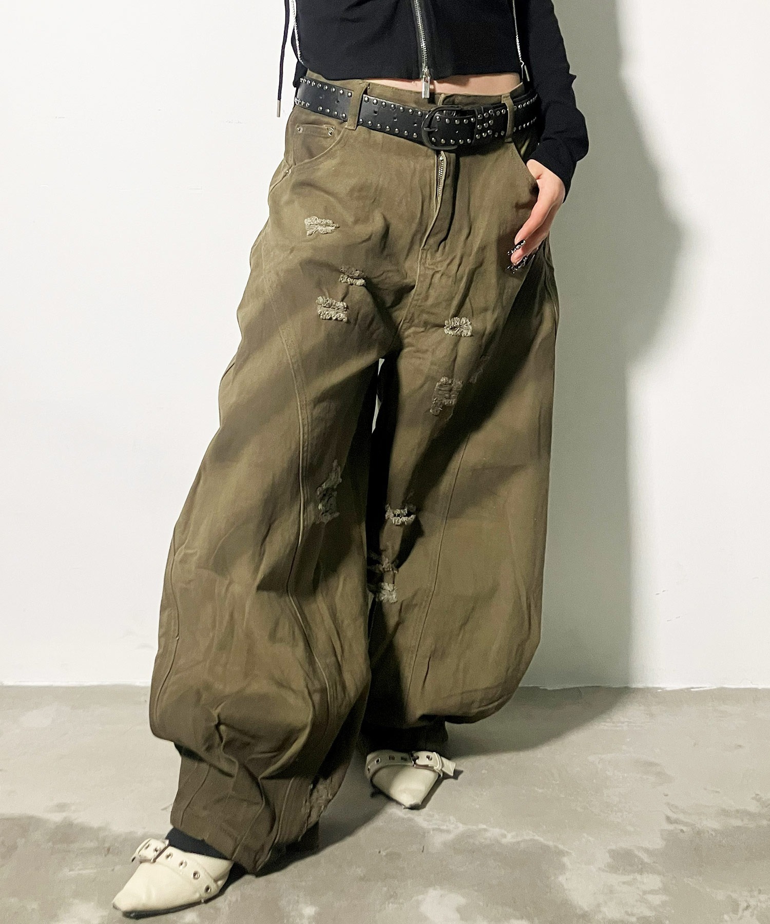 A'GEM/9 × .kom 『.KOM/ドットケーオーエム』 Camo Distressed Cargo