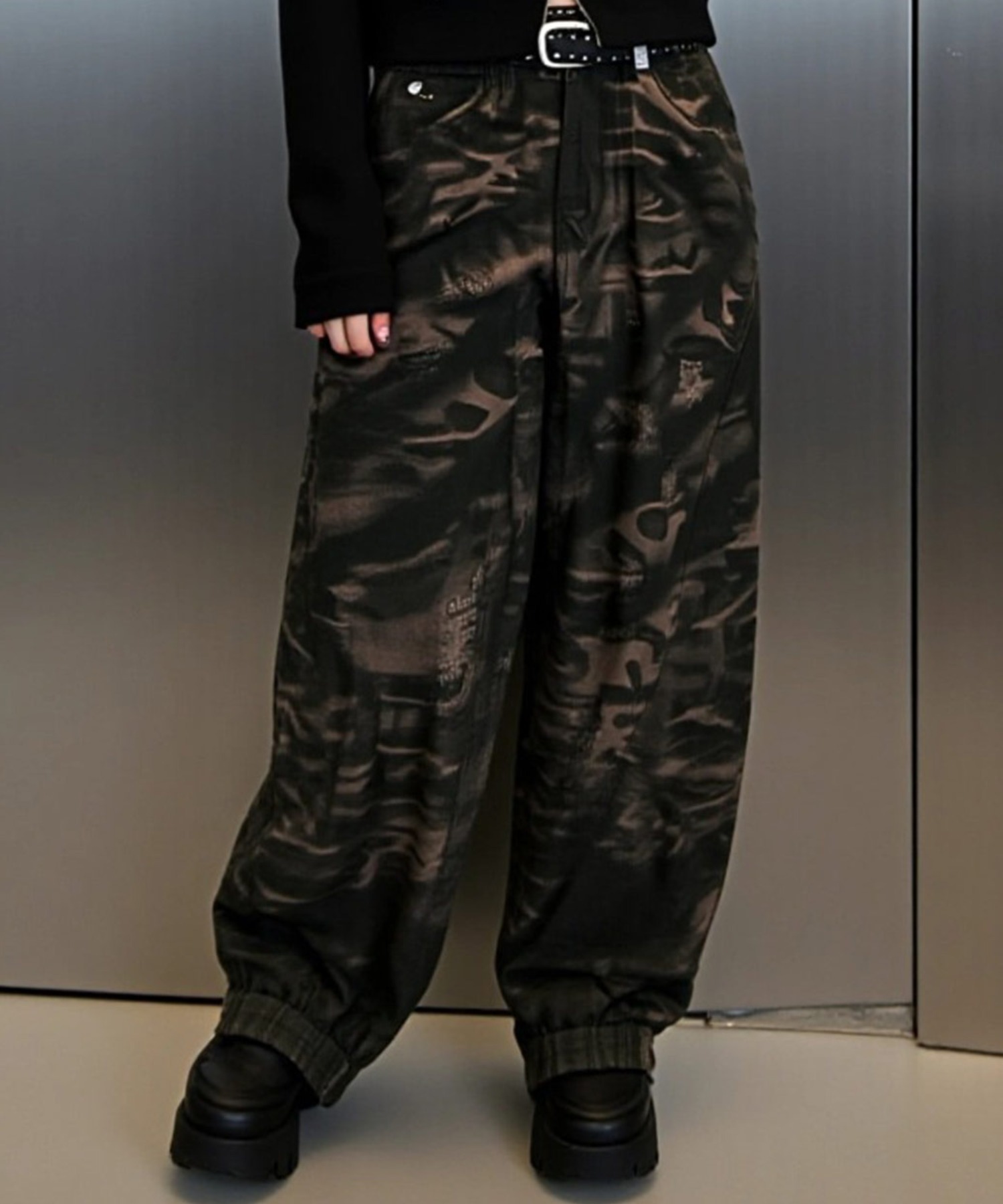 A'GEM/9 × .kom 『.KOM/ドットケーオーエム』 Camo Distressed Cargo