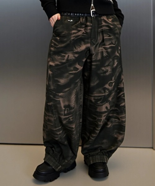 A'GEM/9 × .kom 『.KOM/ドットケーオーエム』 Camo Distressed Cargo