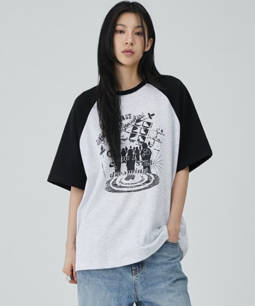 A'GEM/9 × .kom 『ACOVER/オコボ』 Dreaming Raglan Oversized Fit Short Sleeve T- shirt/ドリーミング ラグラン TEE 韓国ブランドセレクト│A'GEM/9×.KOM【公式】｜韓国・ストリートブランド通販サイト  エージェムナイン ドットケーオーエム