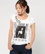 DESTROY ALL MONSTERS/LET THERE BE DARK プリント 安全ピン付Tシャツ