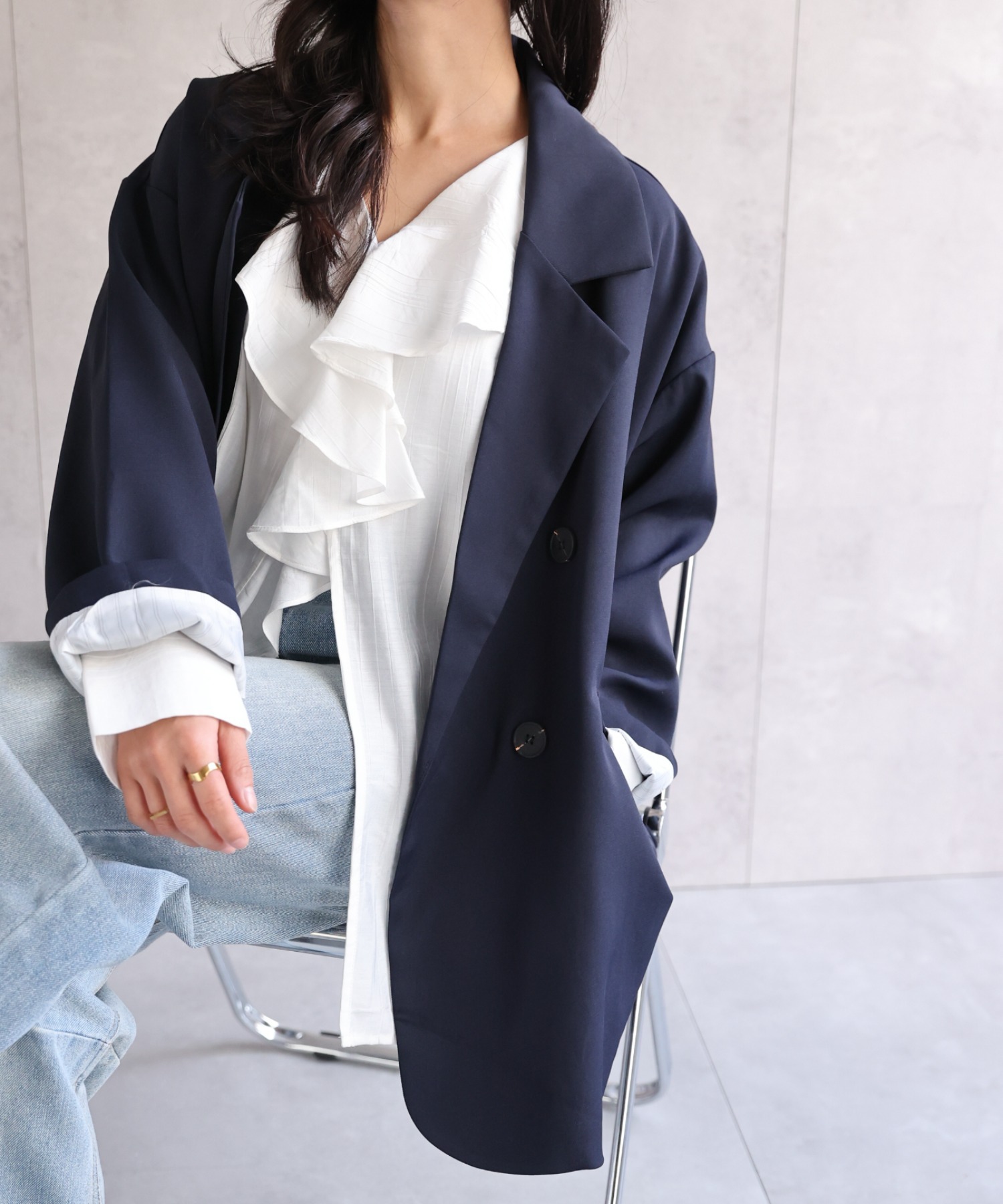 model:157㎝　着用サイズ：FREE