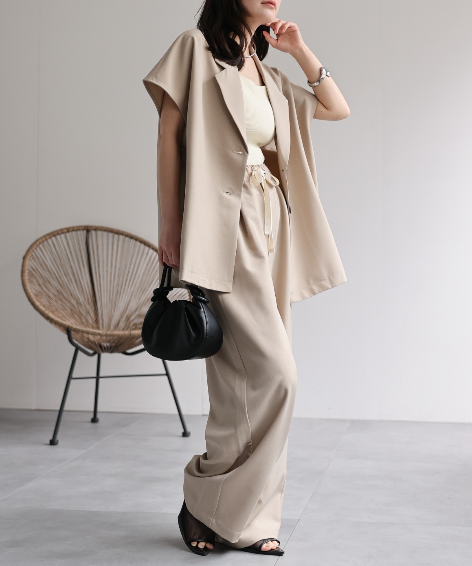 model：156cm 着用サイズ：FREE