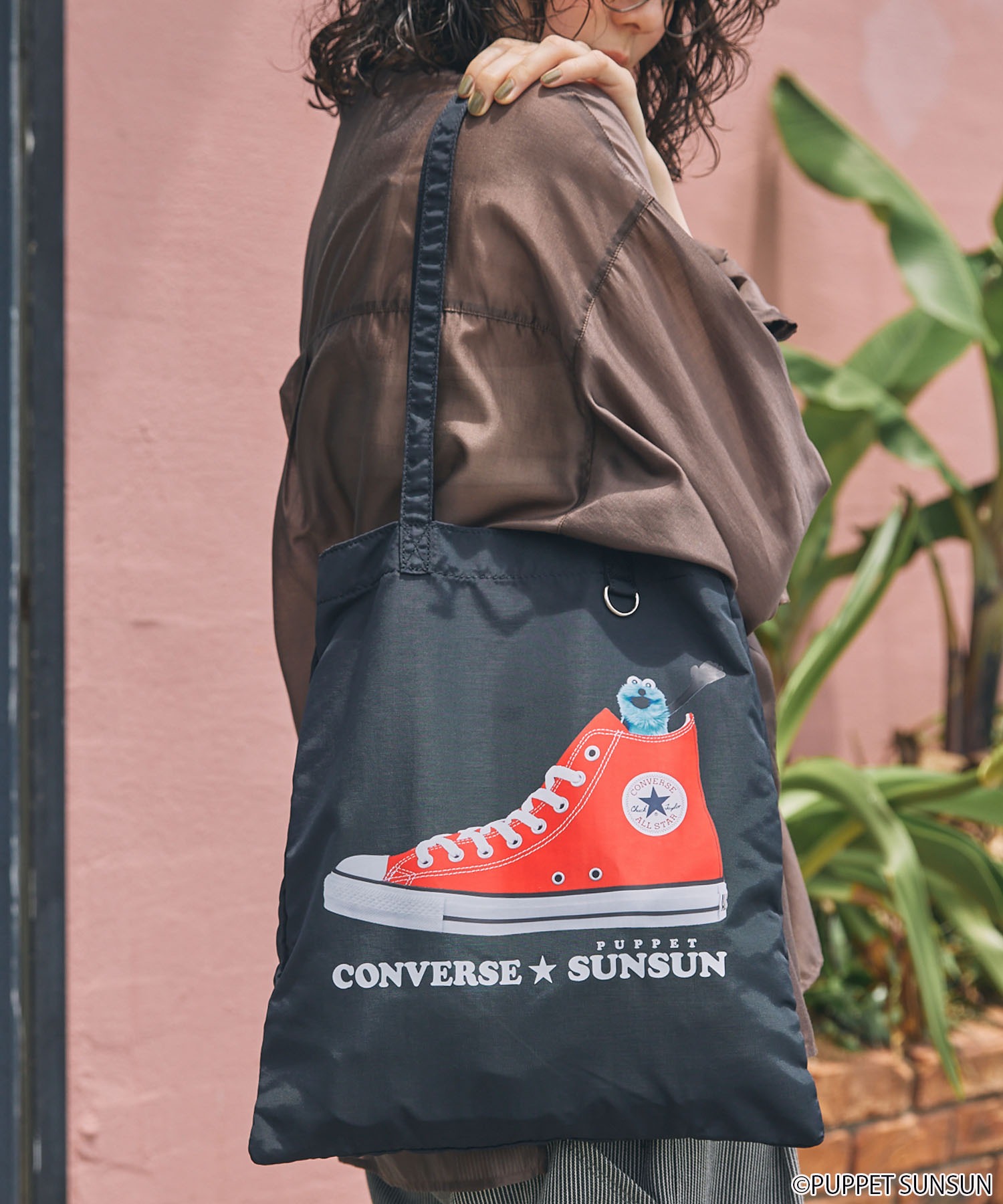 CV PUPPET SUNSUN CANVAS TOTE BAG S (ブラック)– コンバース
