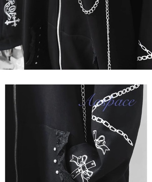 A'GEM/9 × .kom 『AOSPACE』ゴシックセーラーオーバーサイズジップ