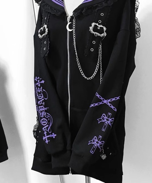 ボンバーガール　大阪IP書店限定　パーカー　Lサイズ セール】 【ICB×tamachan_style コラボ】 シアーパーカー