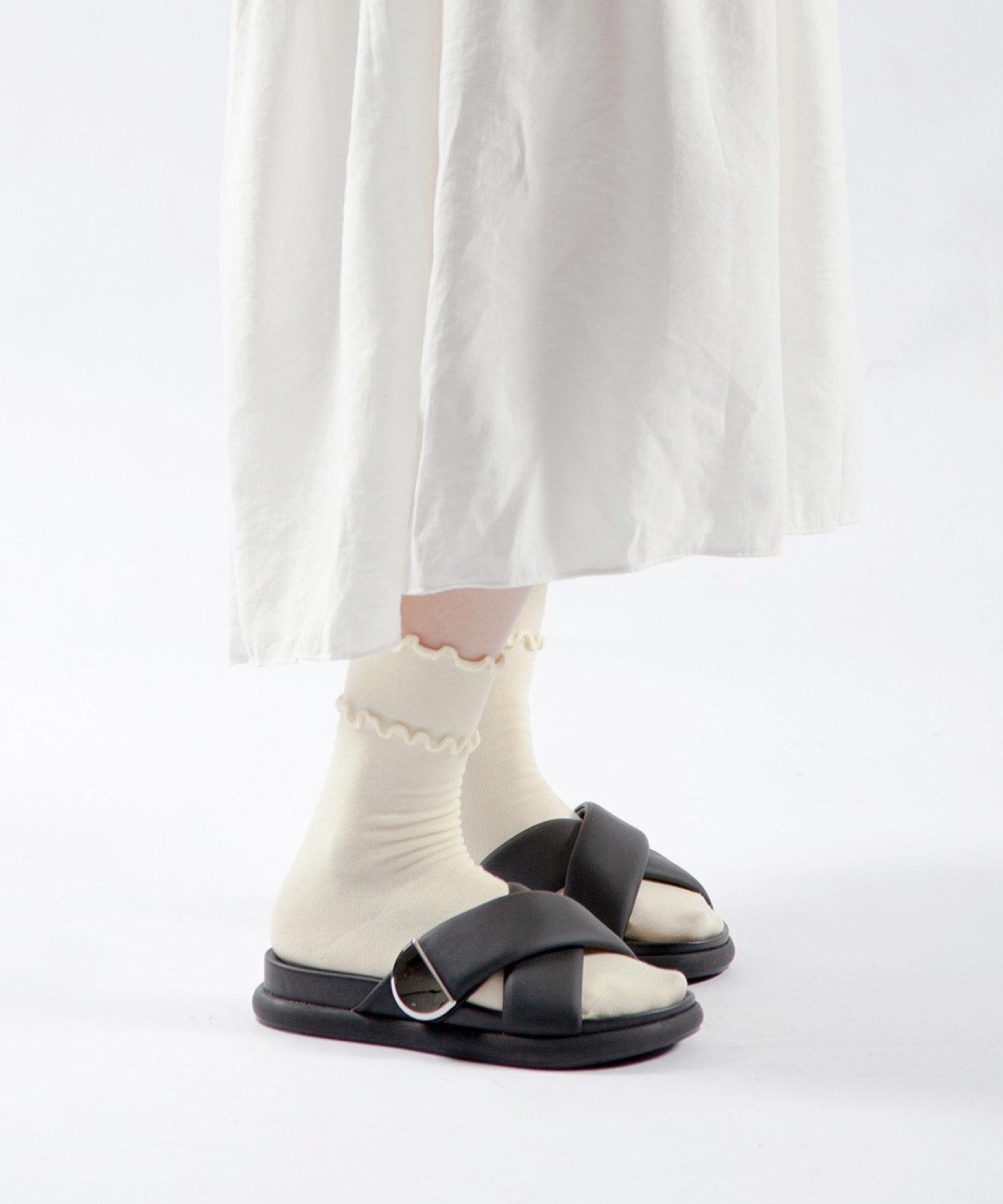 厚底/3.5cm】クロスサンダル ALL BLACK│Jeffrey Campbell OFFICIAL