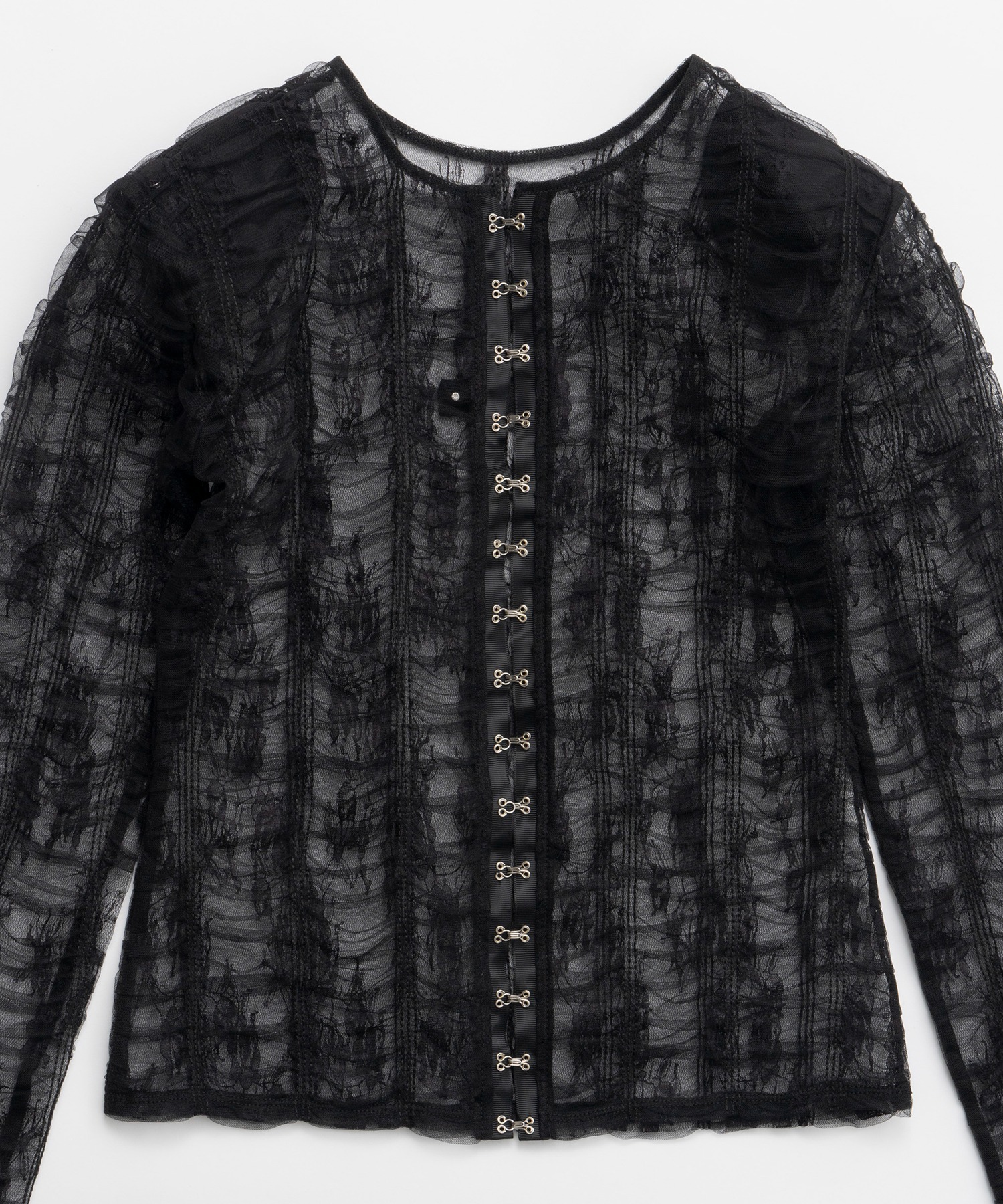 シャーリングレイヤードチュールトップ / Shirring Layered Tulle Top