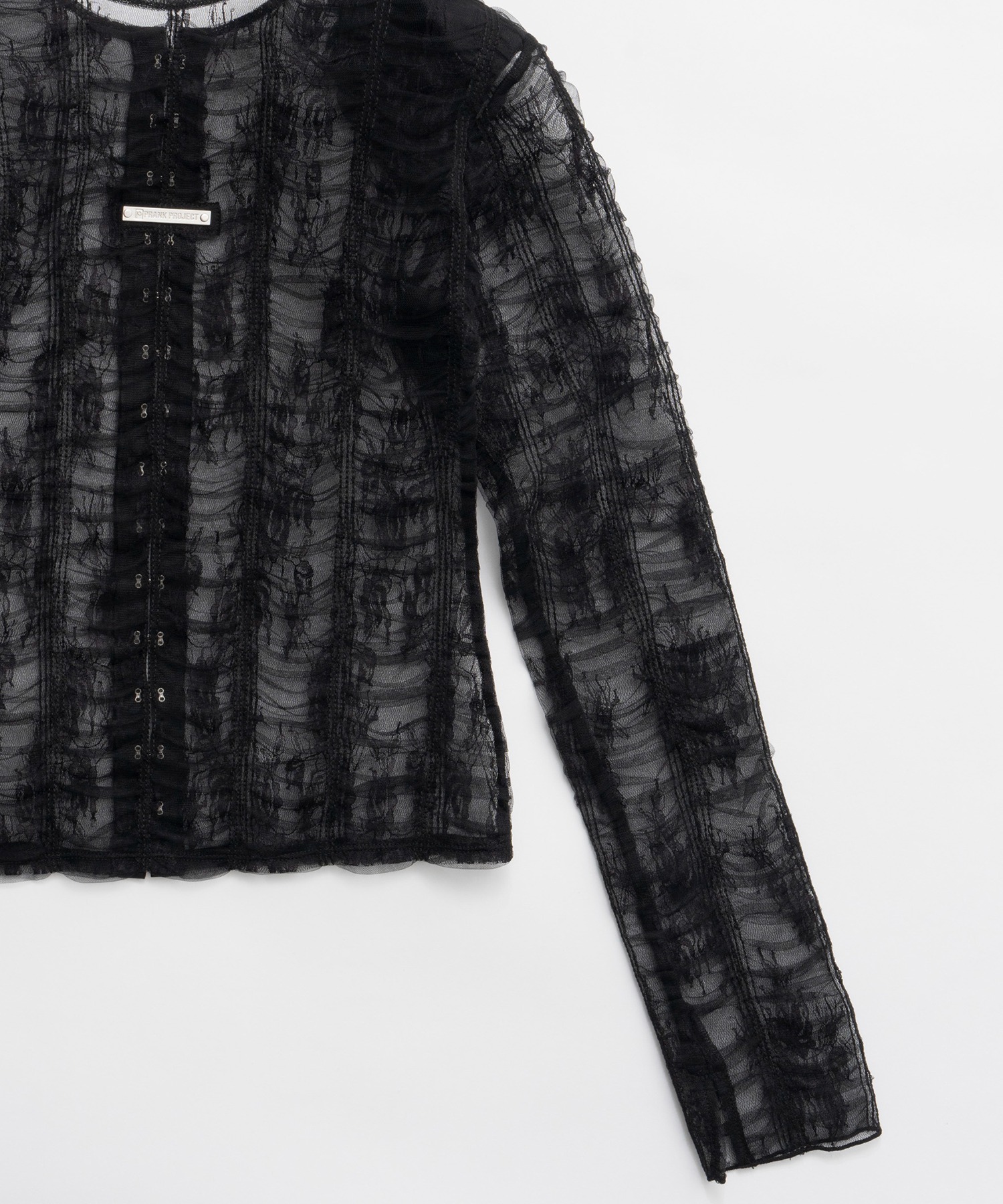 シャーリングレイヤードチュールトップ / Shirring Layered Tulle Top