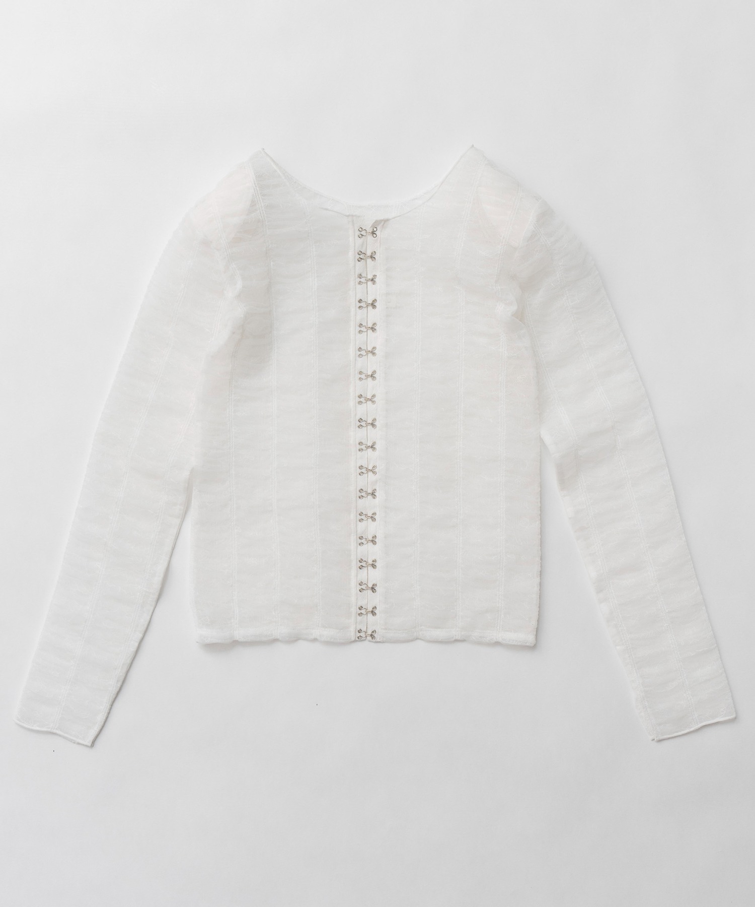 シャーリングレイヤードチュールトップ / Shirring Layered Tulle Top