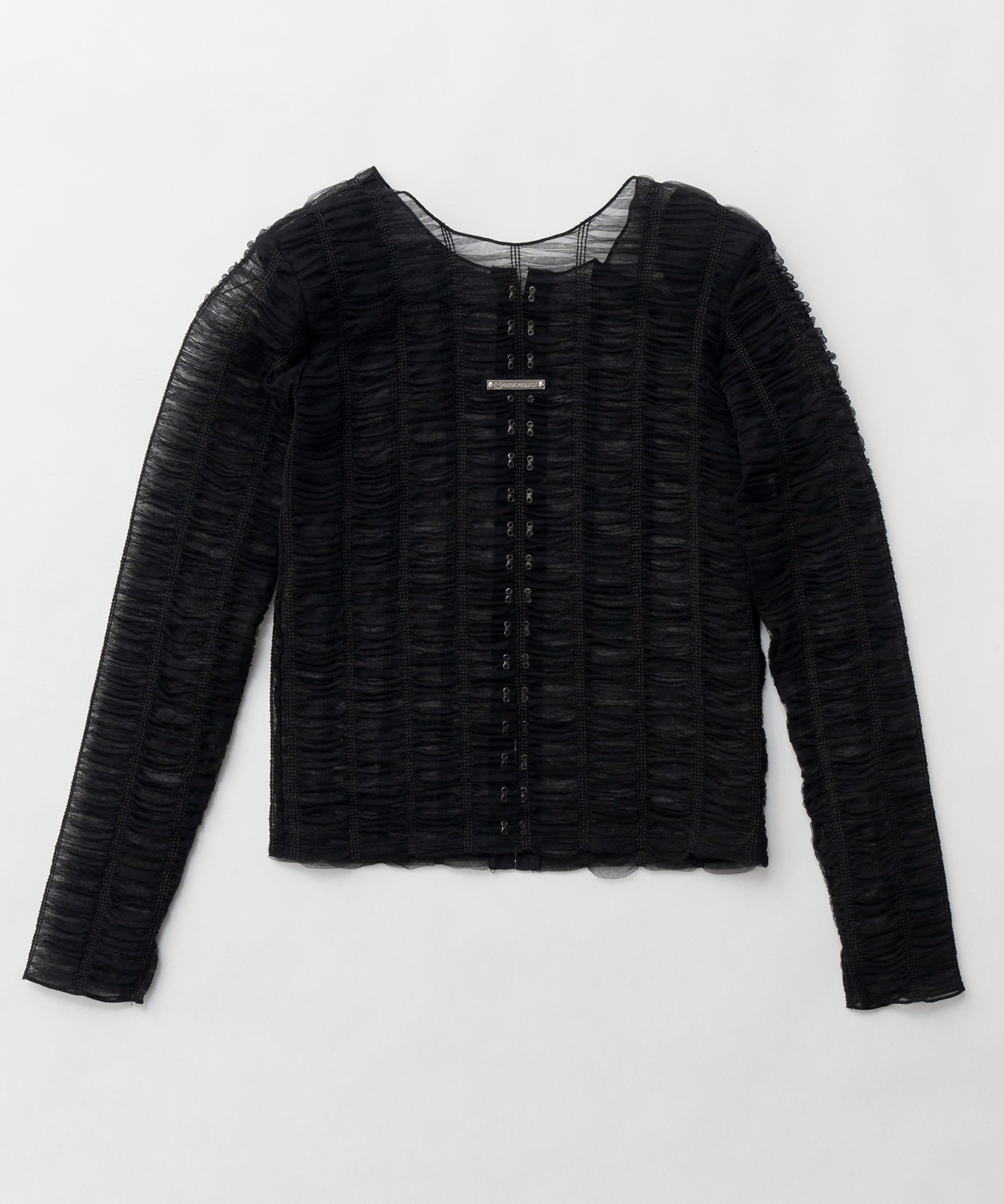 シャーリングレイヤードチュールトップ / Shirring Layered Tulle Top