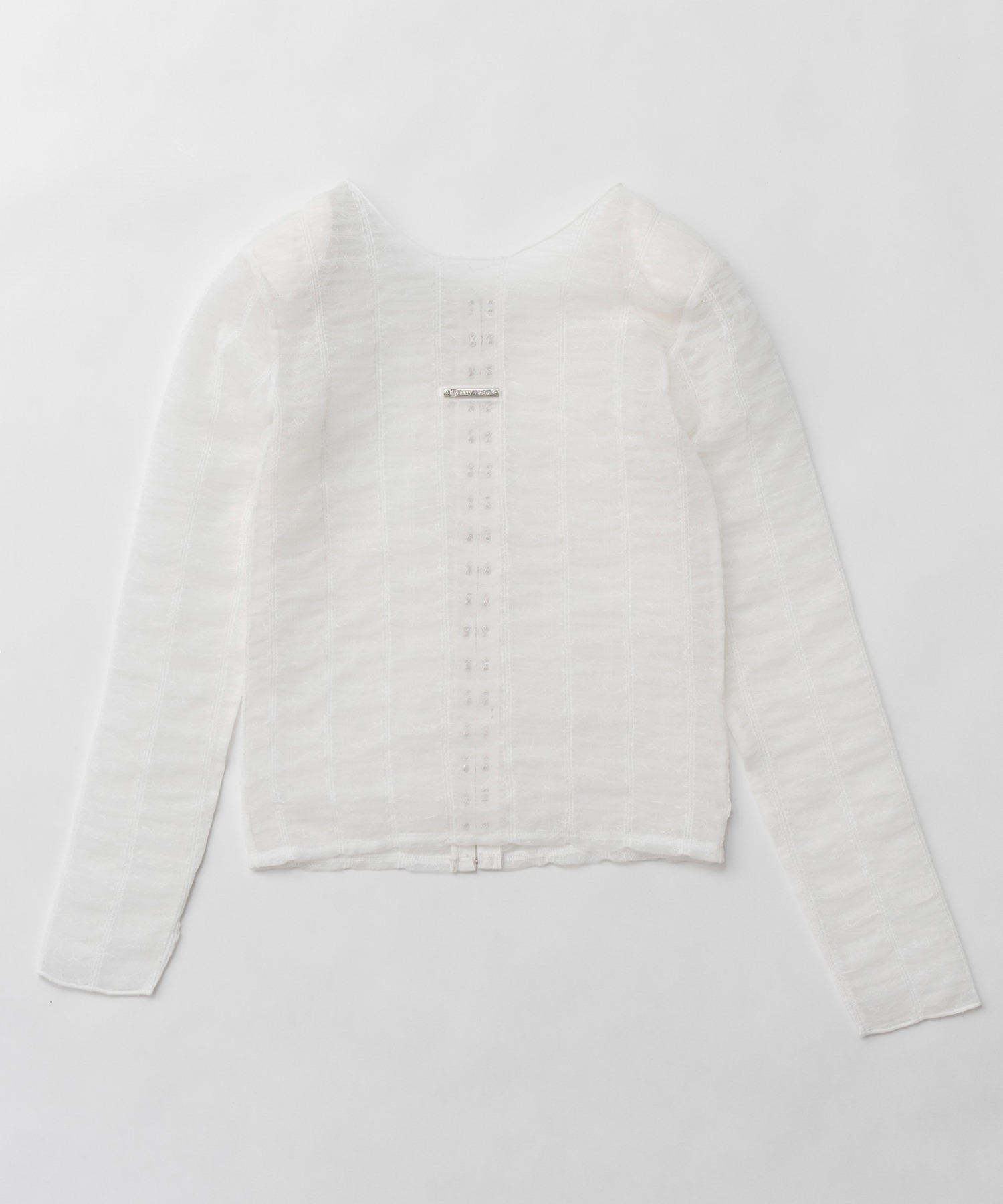 シャーリングレイヤードチュールトップ / Shirring Layered Tulle Top