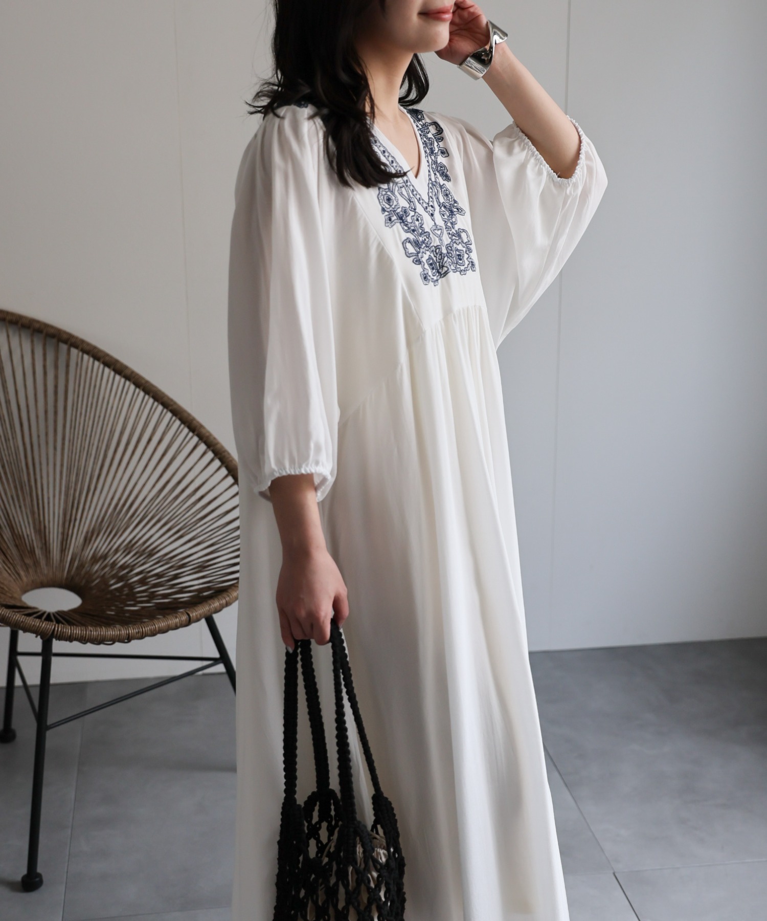 model：156cm 着用サイズ：FREE