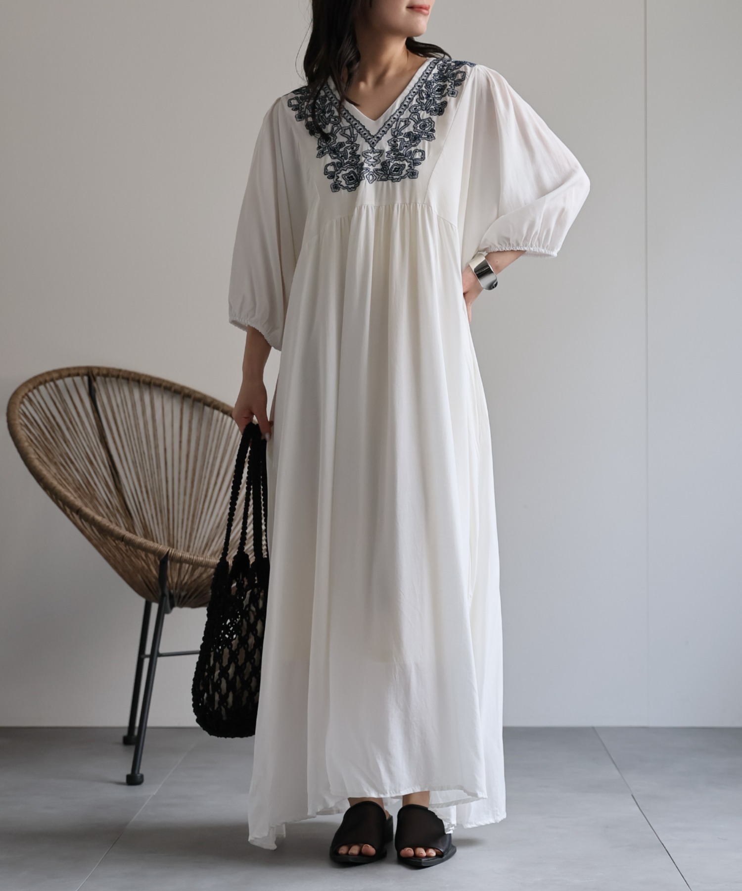 model：156cm 着用サイズ：FREE