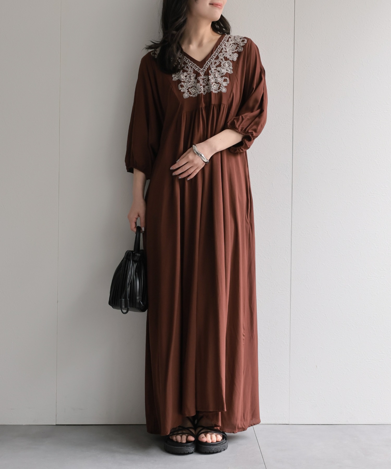model：156cm 着用サイズ：FREE