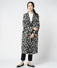 LEOPARD総柄ジャカードコート