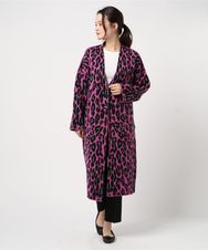 LEOPARD総柄ジャカードコート