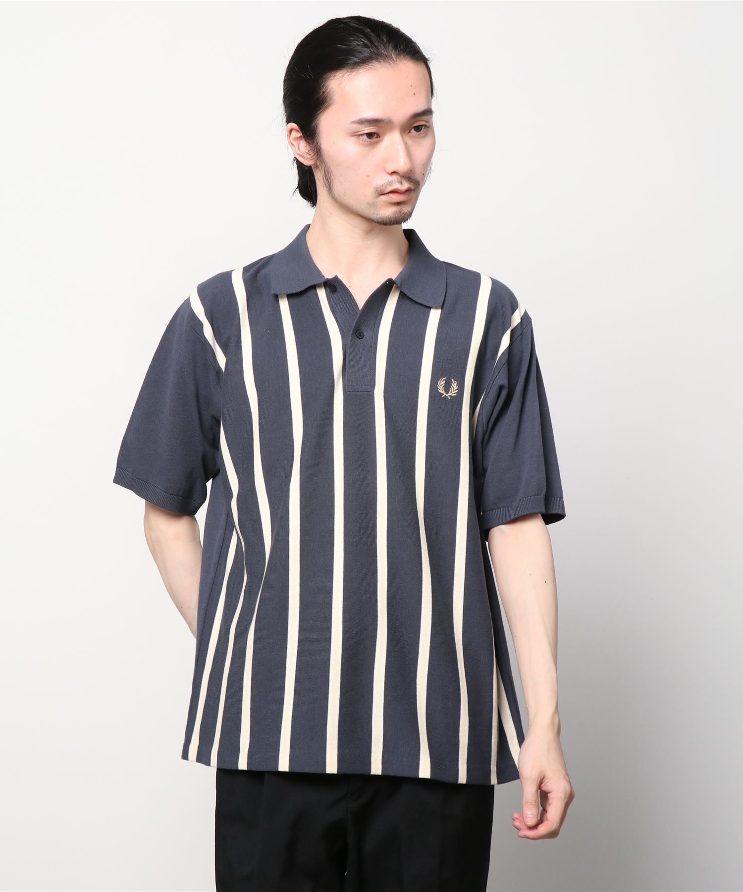 FRED PERRYKnitted Shirt Stripe SALE 今季も再入荷 56%OFF