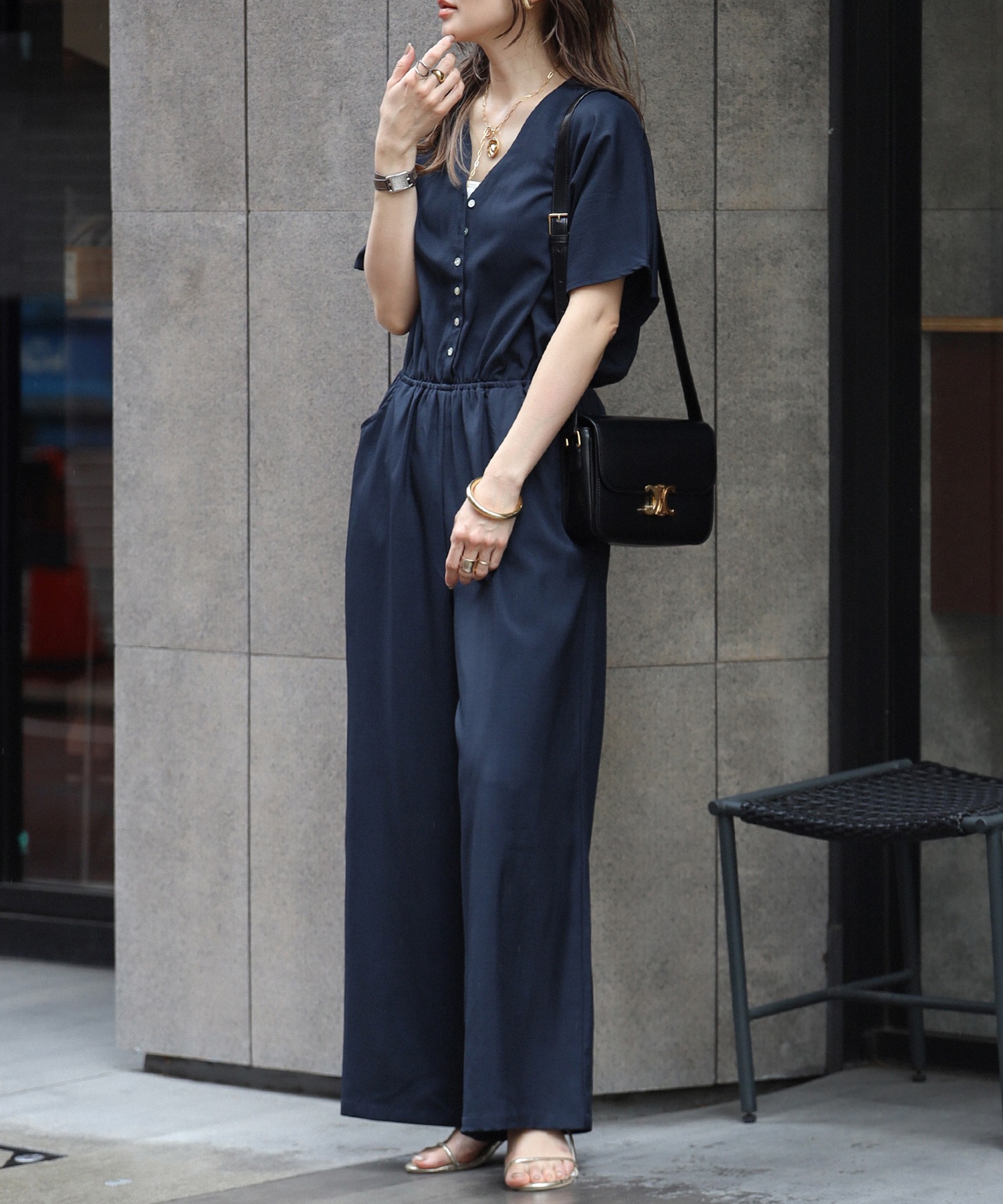 model：H165 着用サイズ：FREE