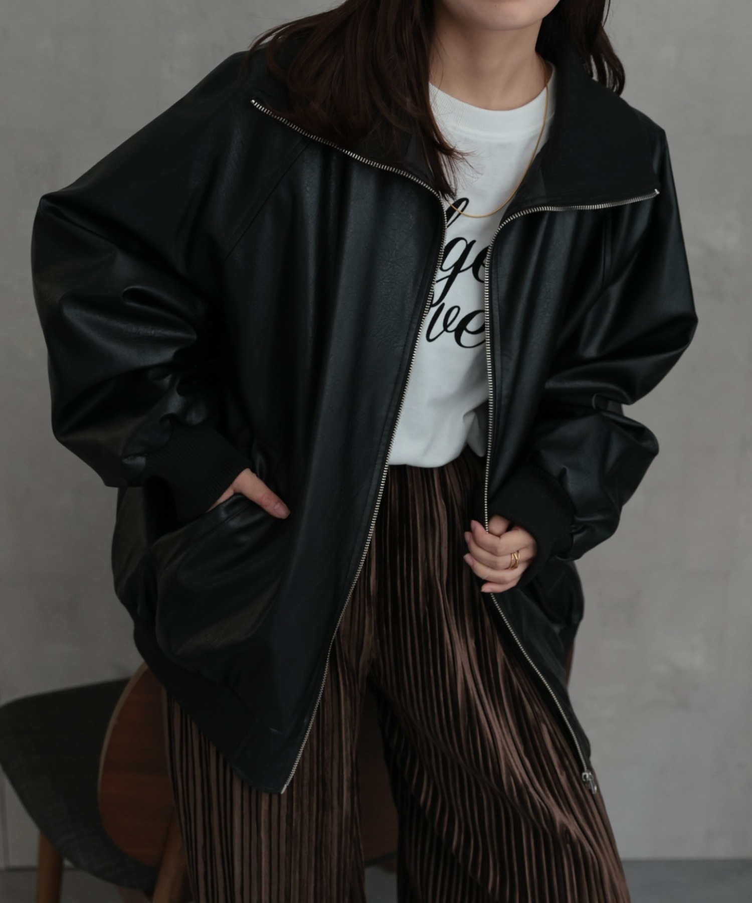 model：156cm 着用サイズ：FREE