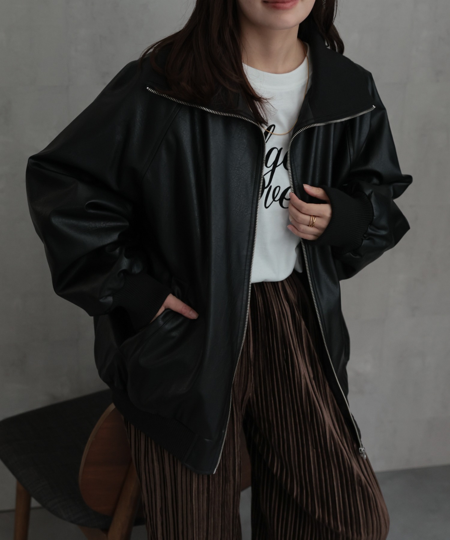 model：156cm 着用サイズ：FREE