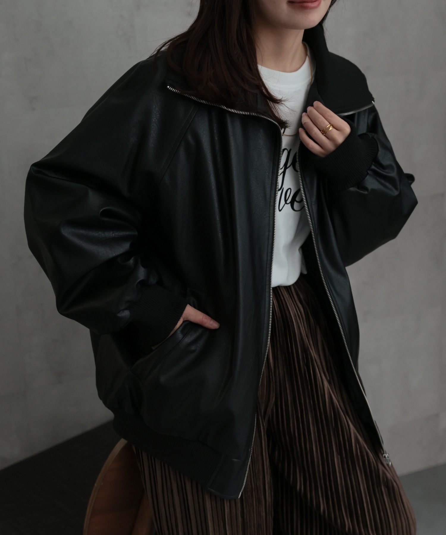 model：156cm 着用サイズ：FREE