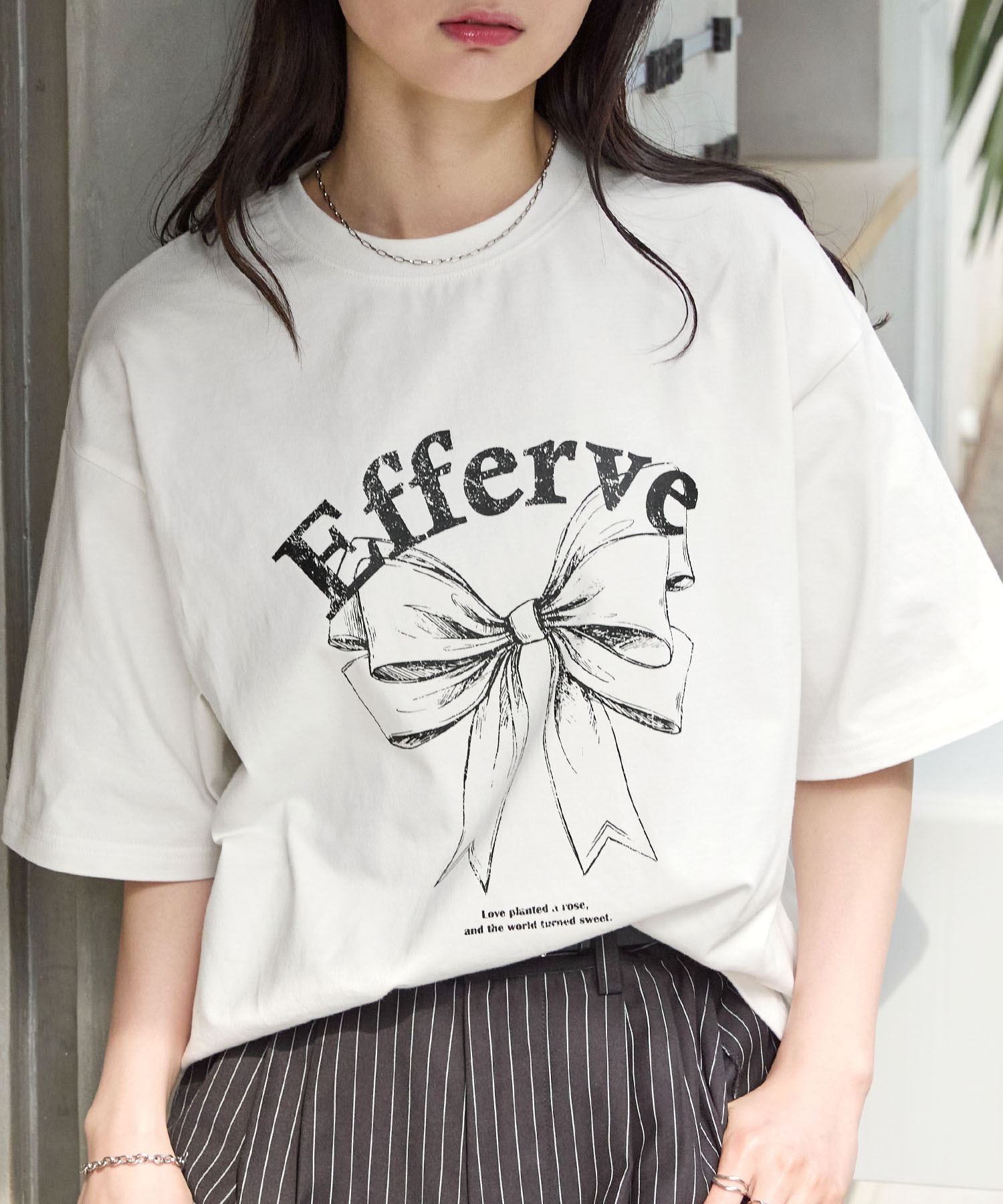 ヴィンテージライクリボンロゴ半袖Tシャツ MONO-MART│MONO