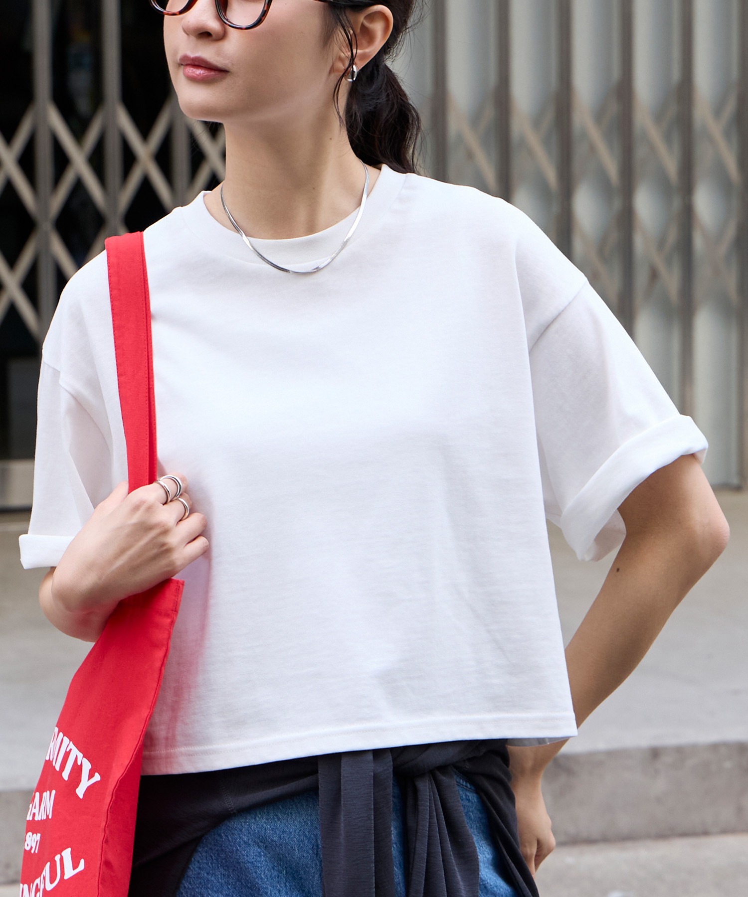 万能UVカット/汗ジミ防止＞オーバーサイズ シンプル半袖Tシャツ