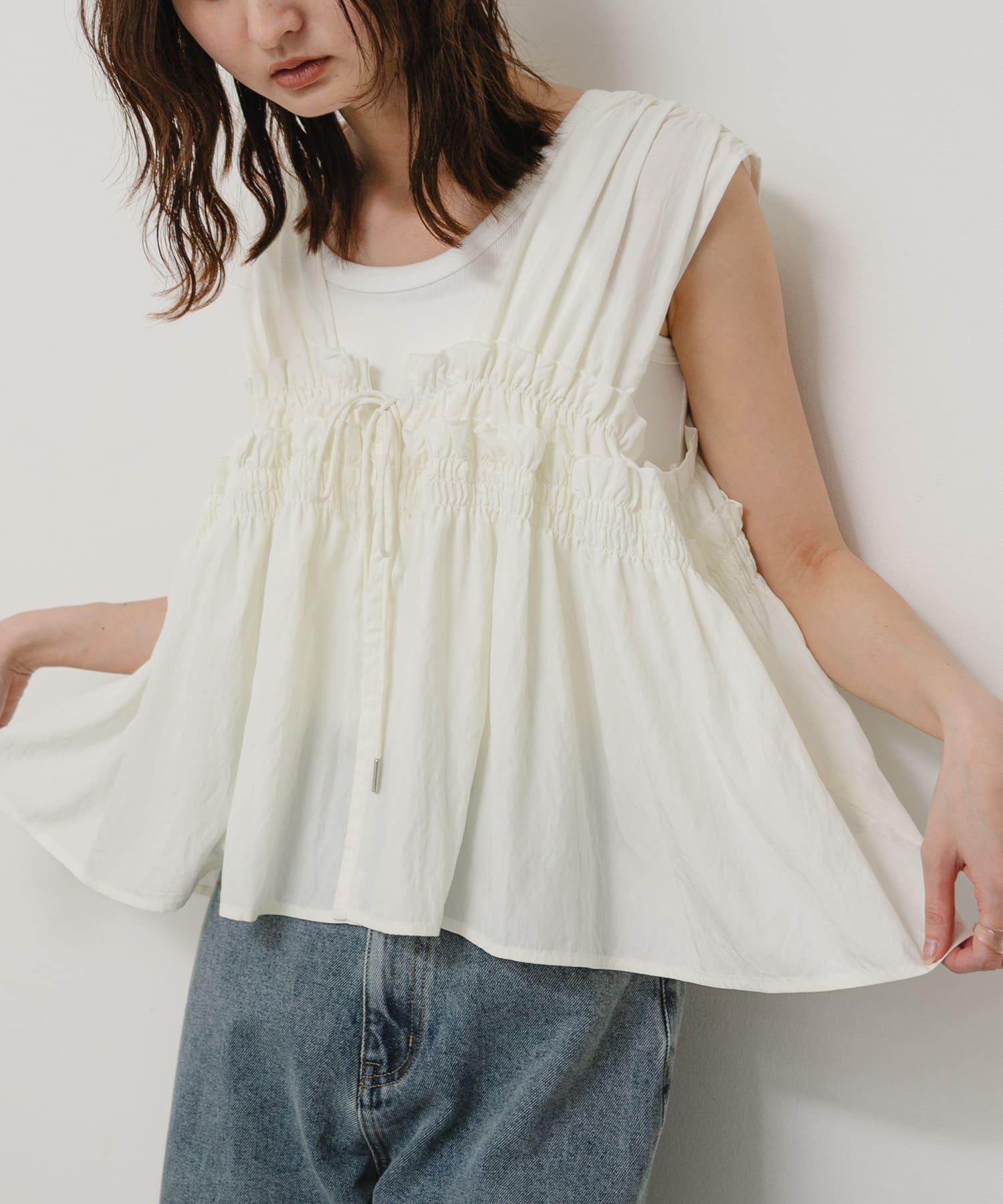 Layered frill blouse (레이어드 프릴 블라우스)